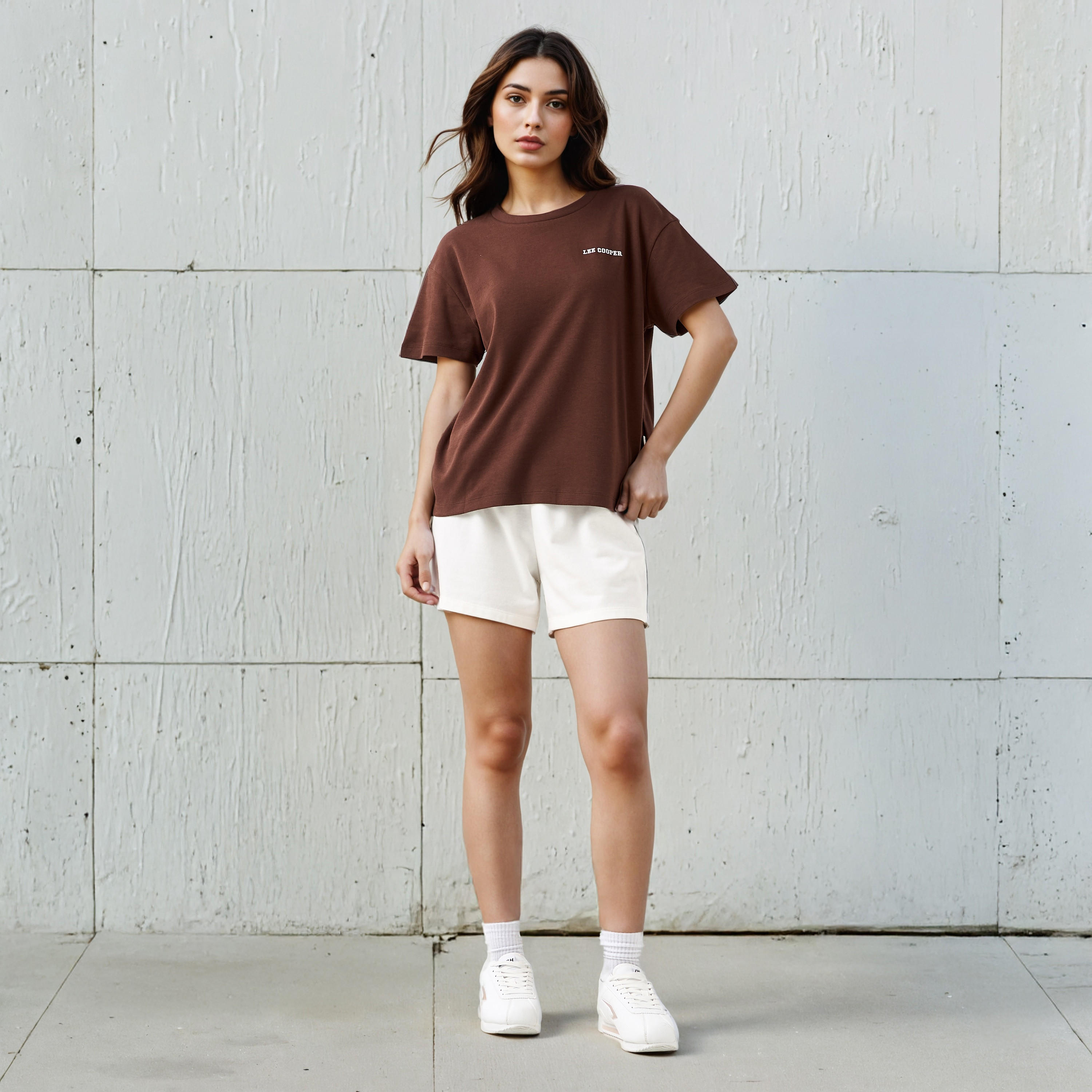Lee Cooper T-shirt Regular Fit with Logo Print Cotton-women-clothing-tshirts-image-2