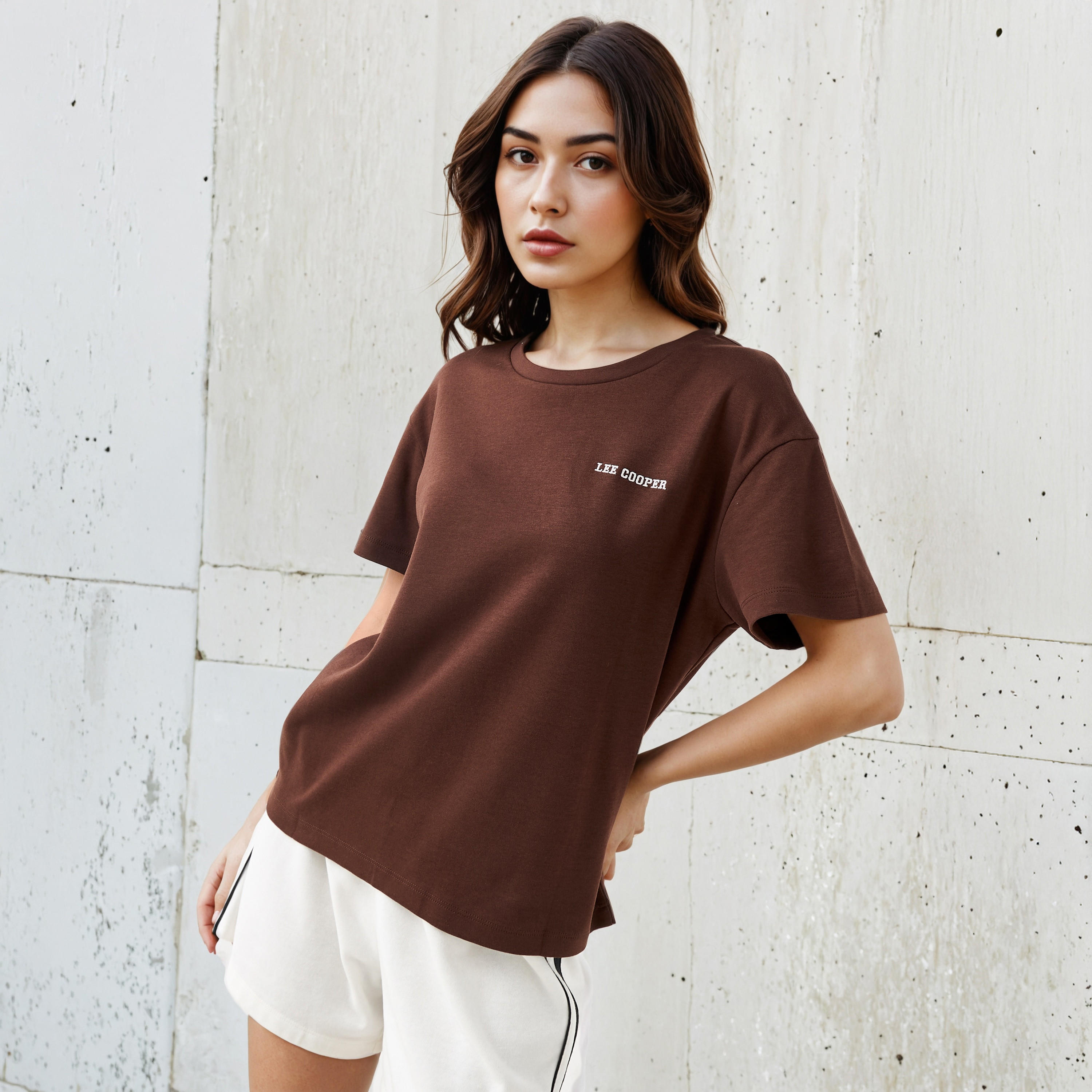 Lee Cooper T-shirt Regular Fit with Logo Print Cotton-women-clothing-tshirts-image-3