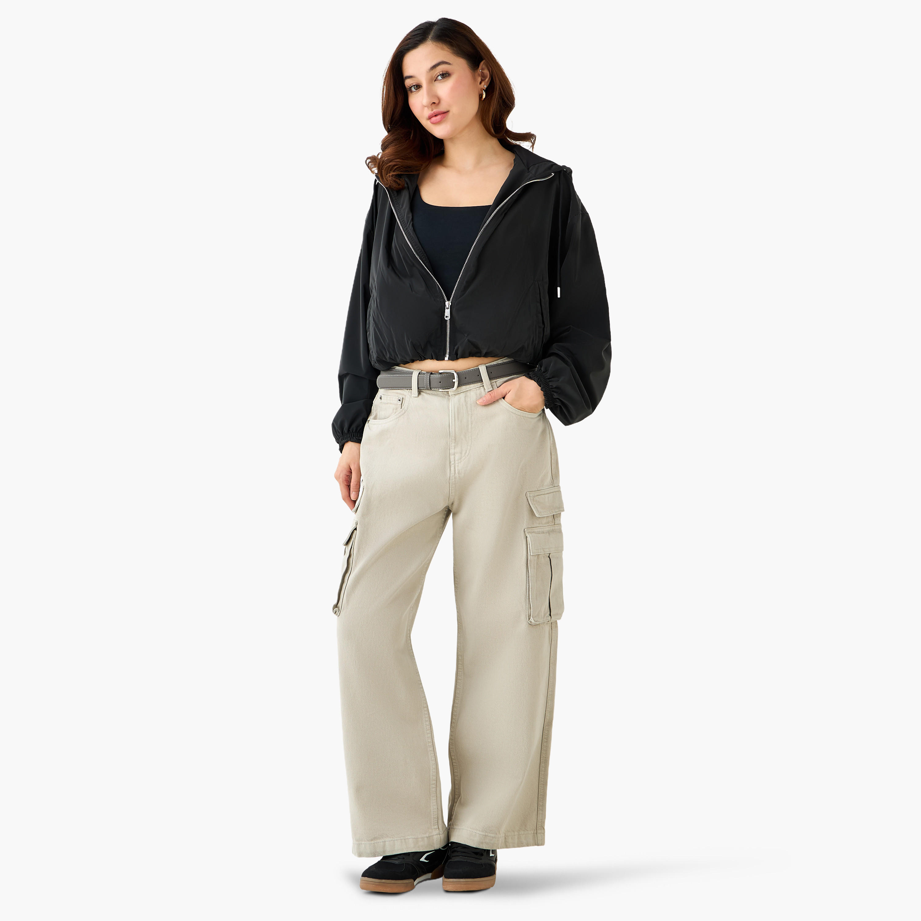 Lee Cooper Cropped Veronica Jacket with Hood-women-winterwear-coatsandjackets-jackets-image-2