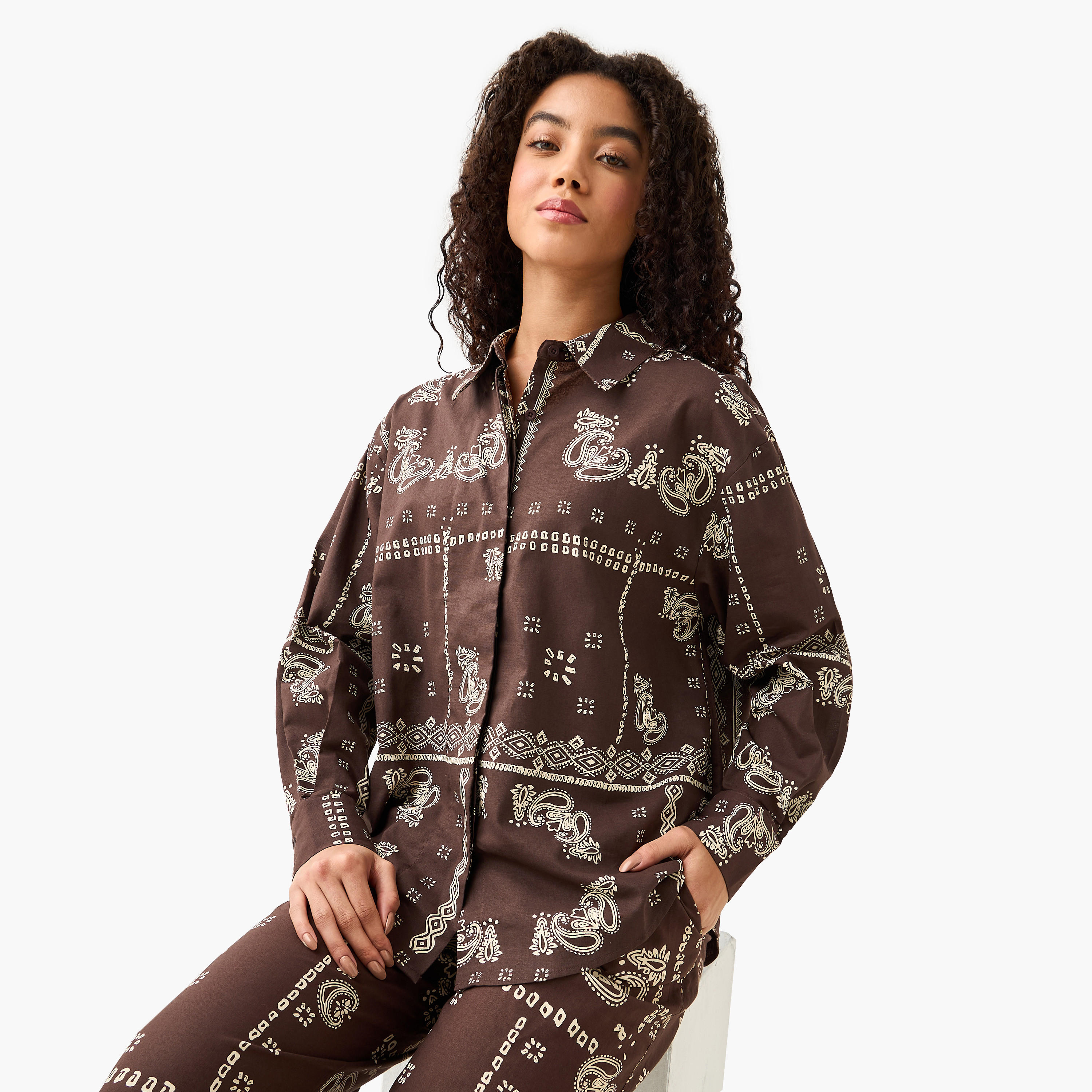 قميص من مزيج الكتان بطبعات من لي كوبر-women-clothing-shirtsandblouses-shirts-image-2