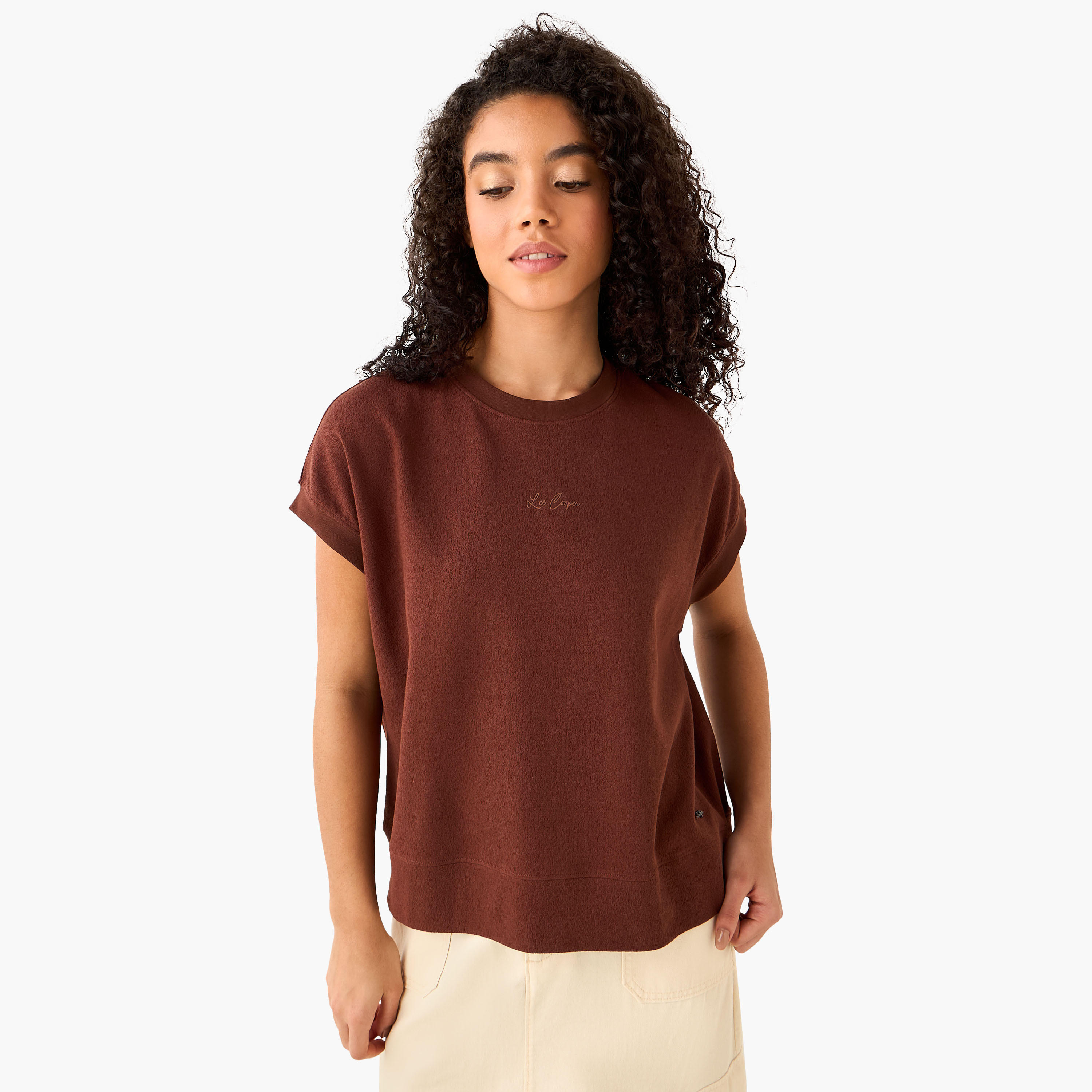 بلوزة بارزة الملمس من لي كوبر-women-clothing-tshirts-image-3