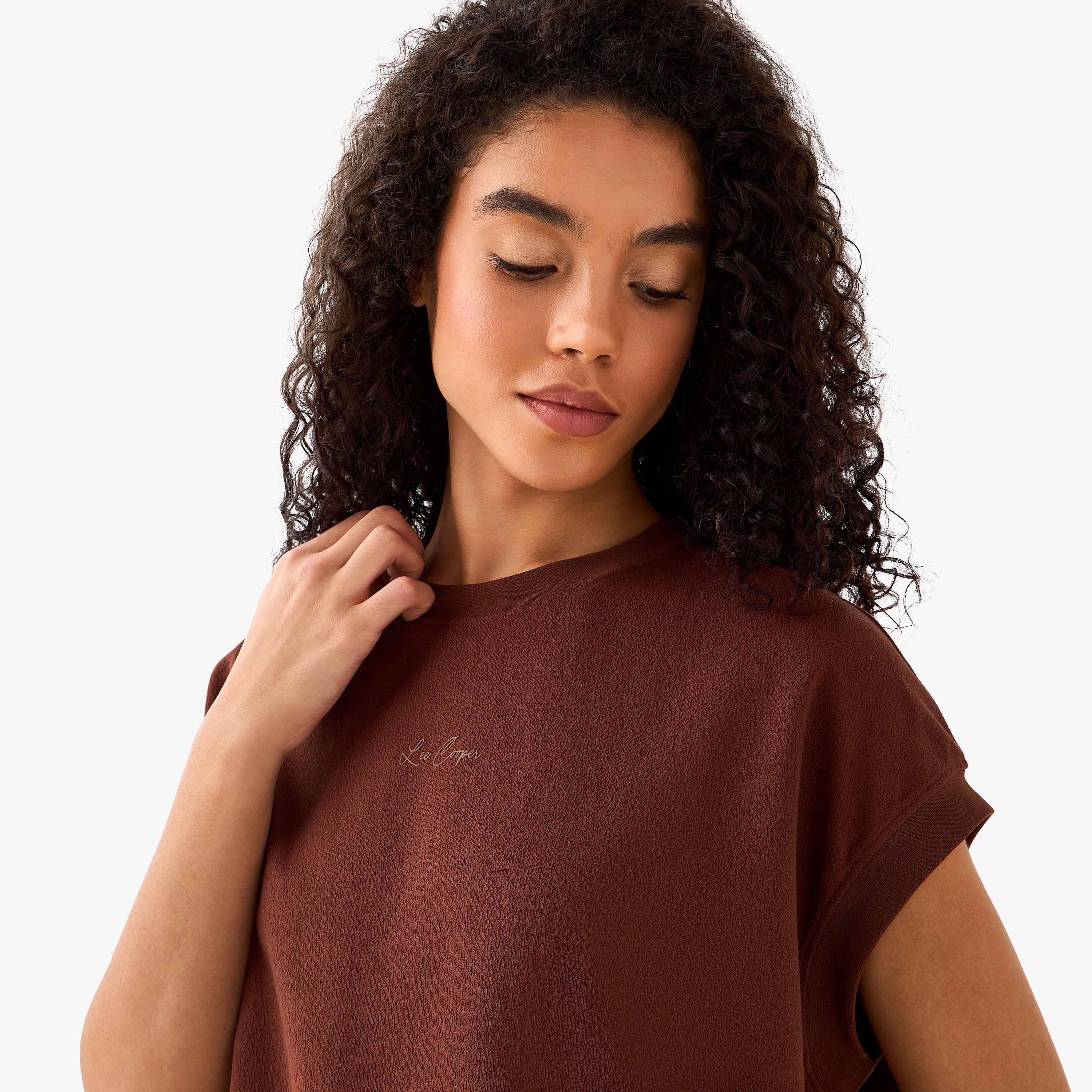 بلوزة بارزة الملمس من لي كوبر-women-clothing-tshirts-image-7