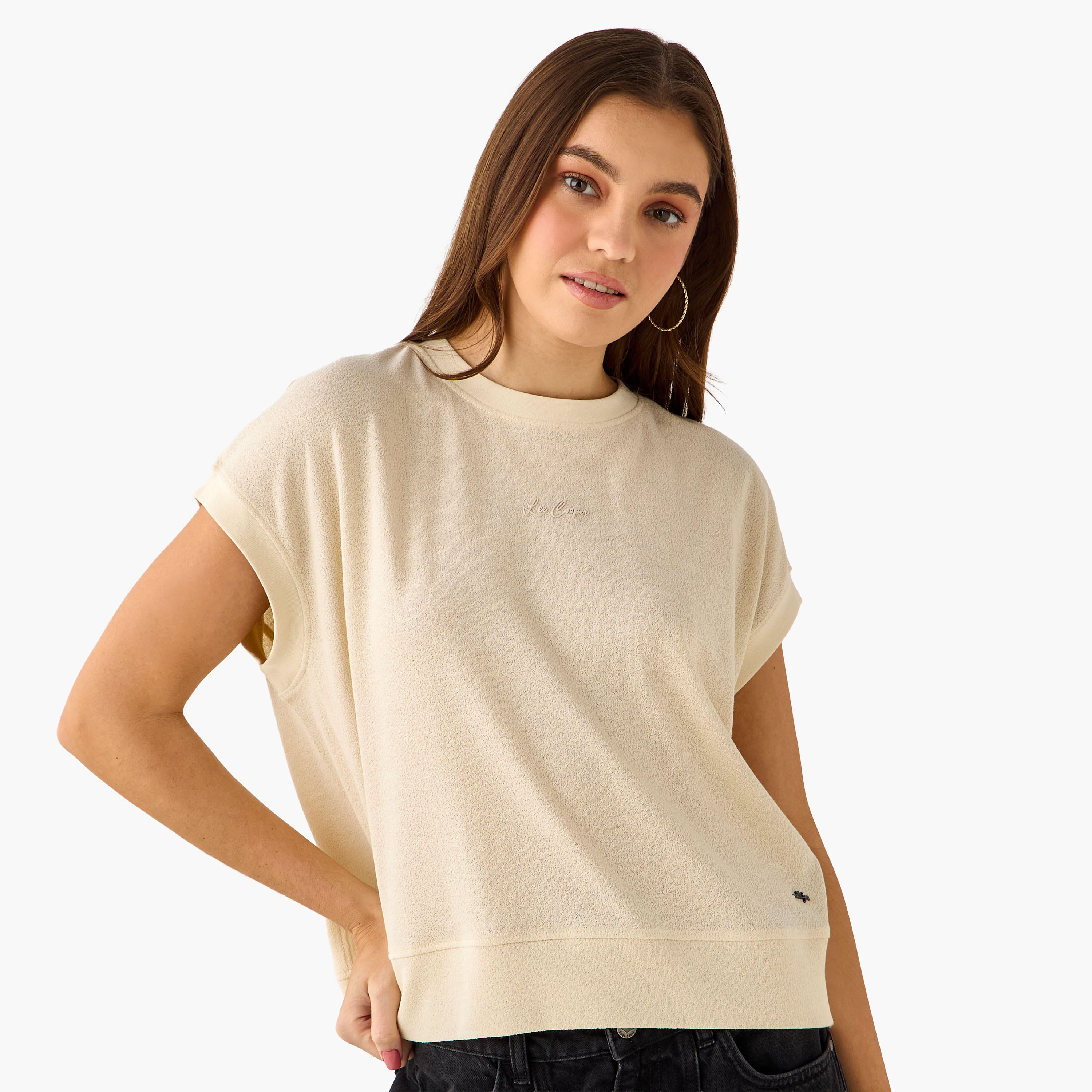 Lee Cooper Top with Textured Design-women-clothing-tshirts-image-3