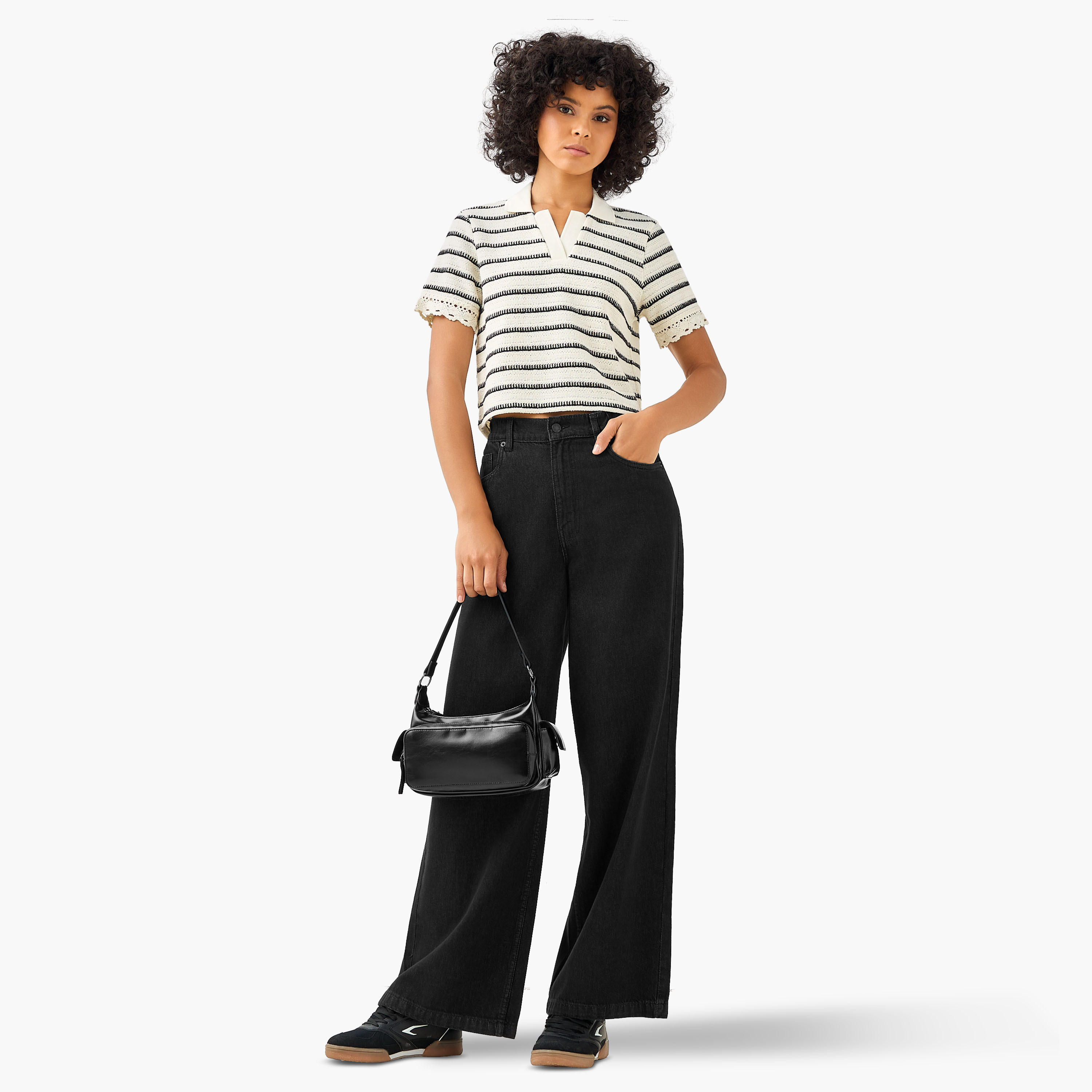 Lee Cooper Regular Fit T-shirt with Stripes-women-clothing-tshirts-image-2