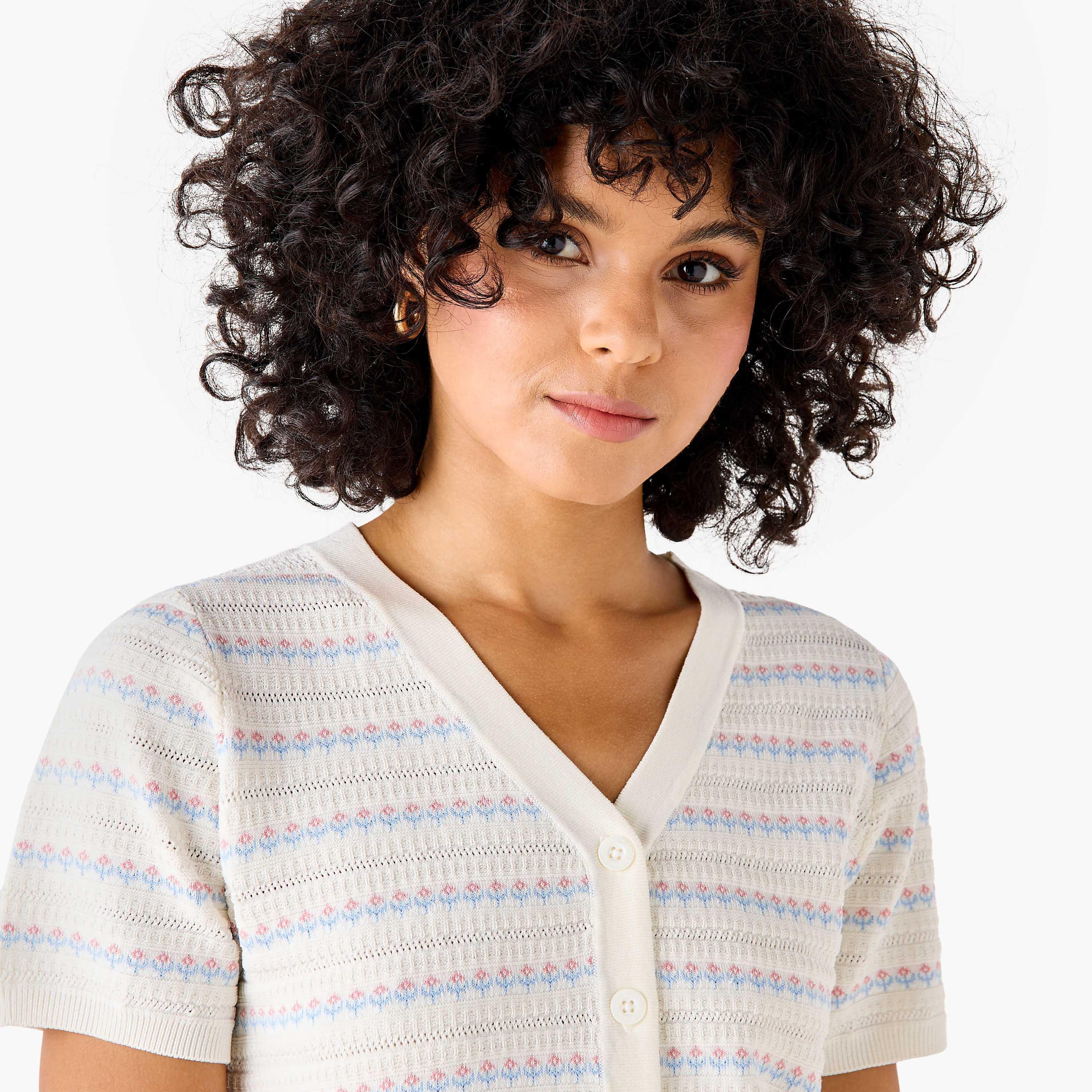 Lee Cooper Regular Fit Cardigan with Stripes-women-winterwear-cardigansandjumpers-cardigans-image-3