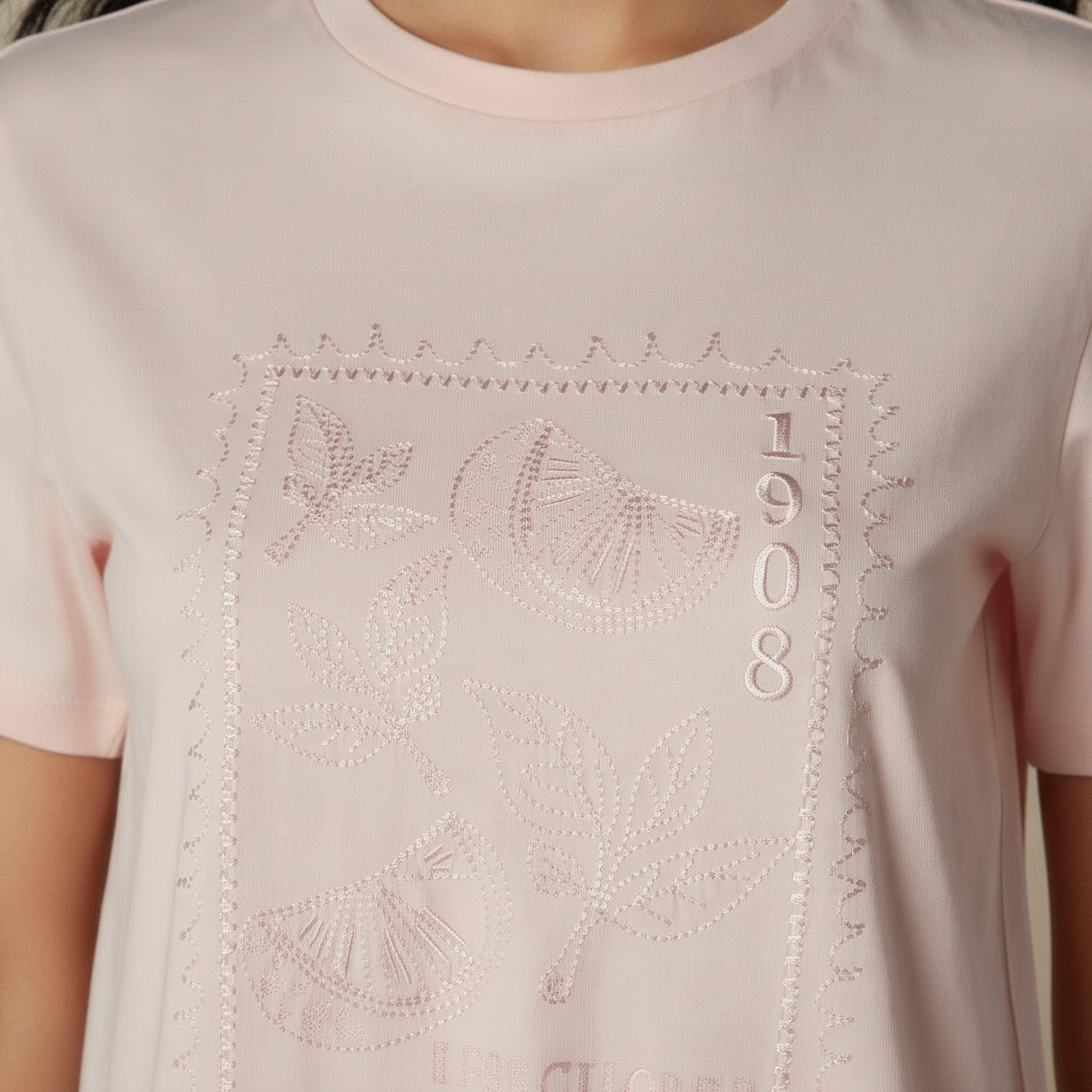 Lee Cooper Regular Fit Cotton T-shirt with Embroidery-women-clothing-tshirts-image-3