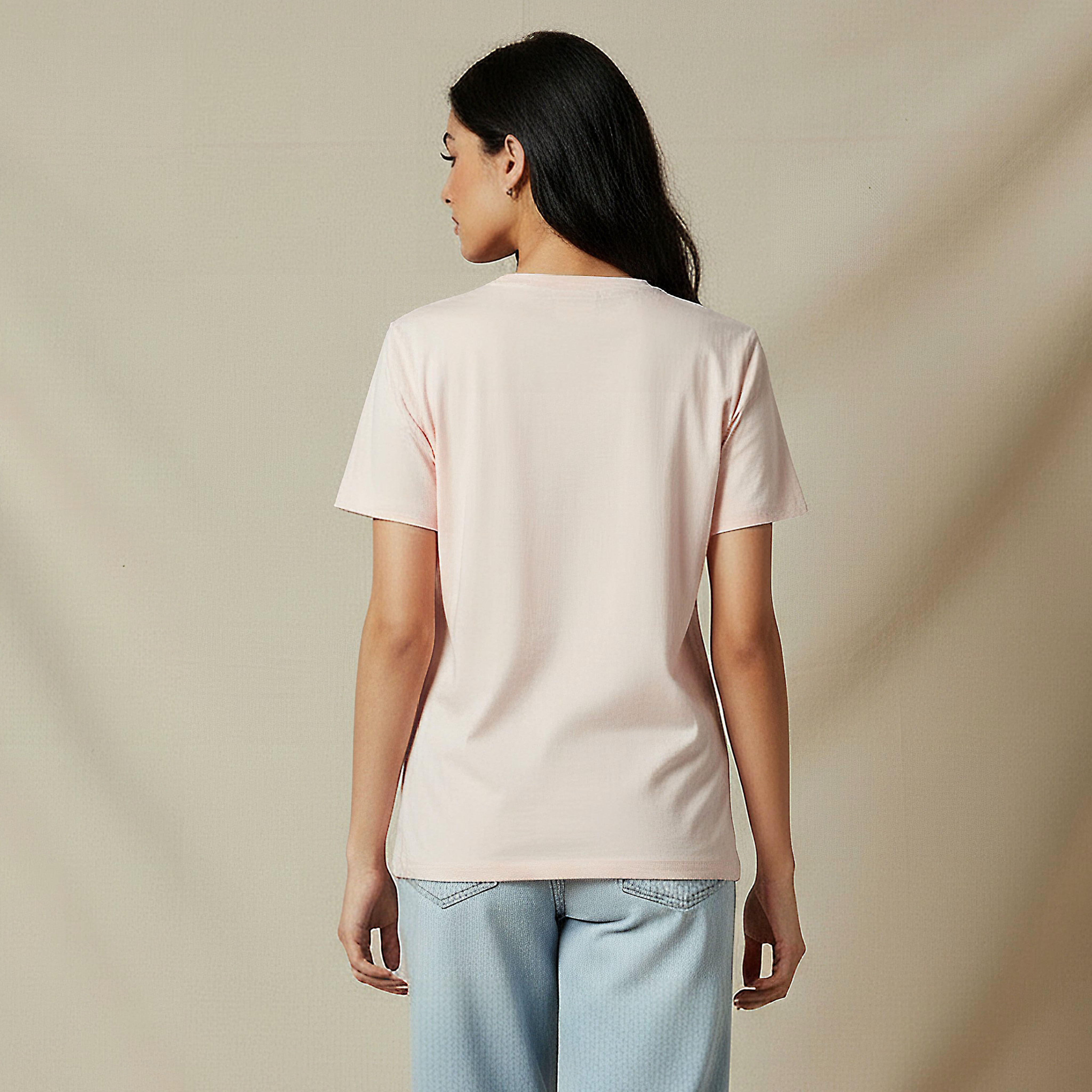Lee Cooper Regular Fit Cotton T-shirt with Embroidery-women-clothing-tshirts-image-4