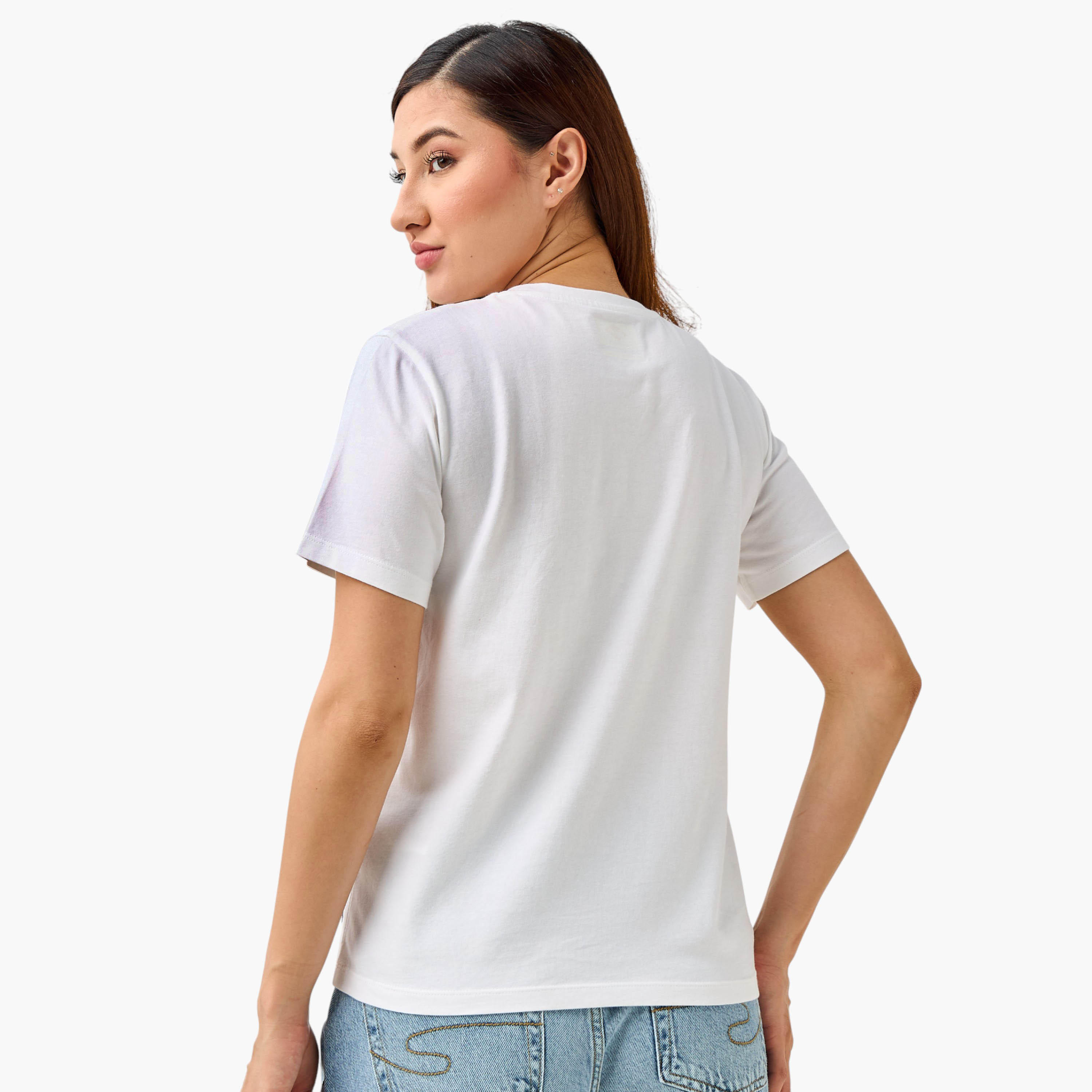 Lee Cooper Regular Fit Cotton T-shirt with Embroidery-women-clothing-tshirts-image-5