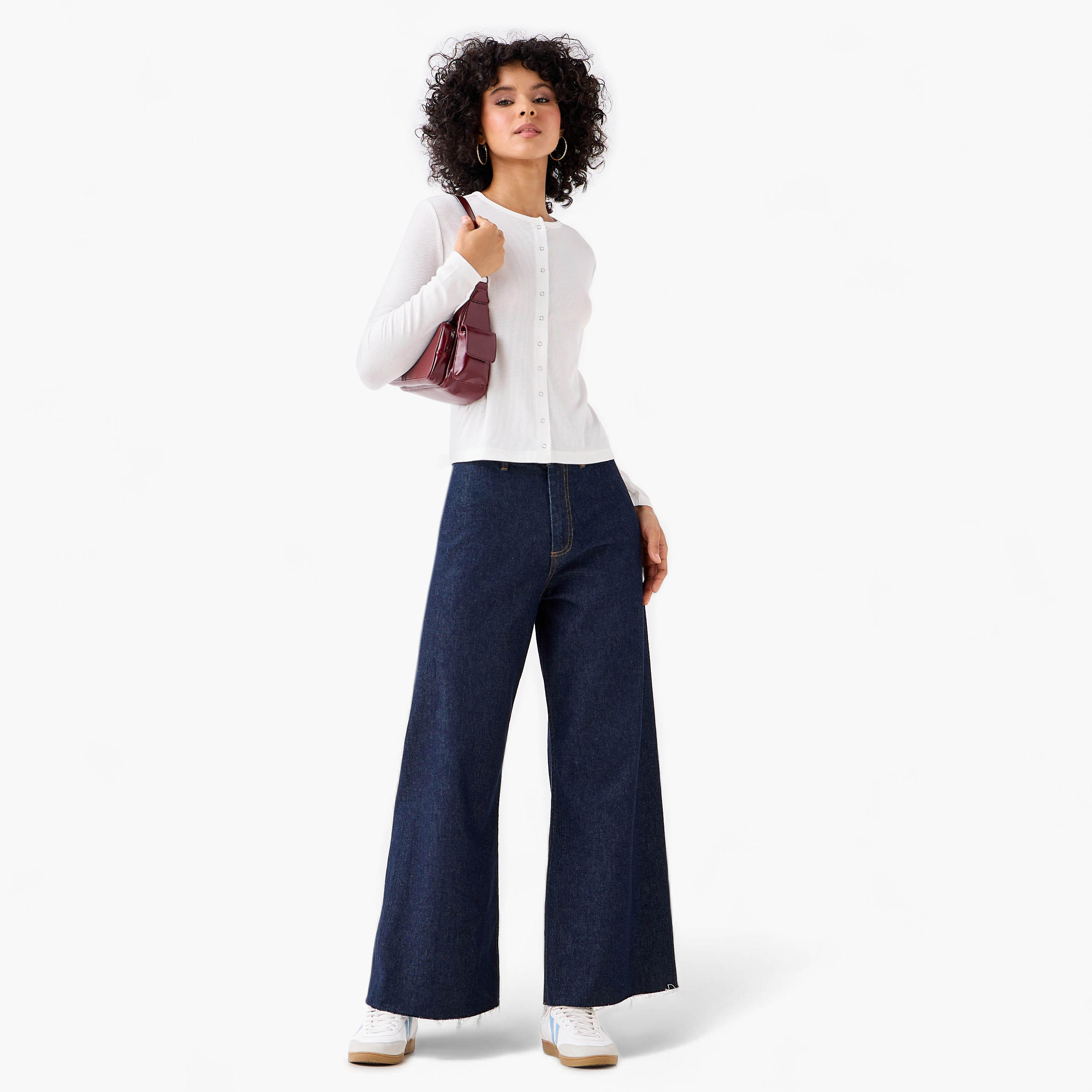 Lee Cooper Henley Top with Ribbed Texture and Round Neck-women-clothing-shirtsandblouses-blouses-image-2