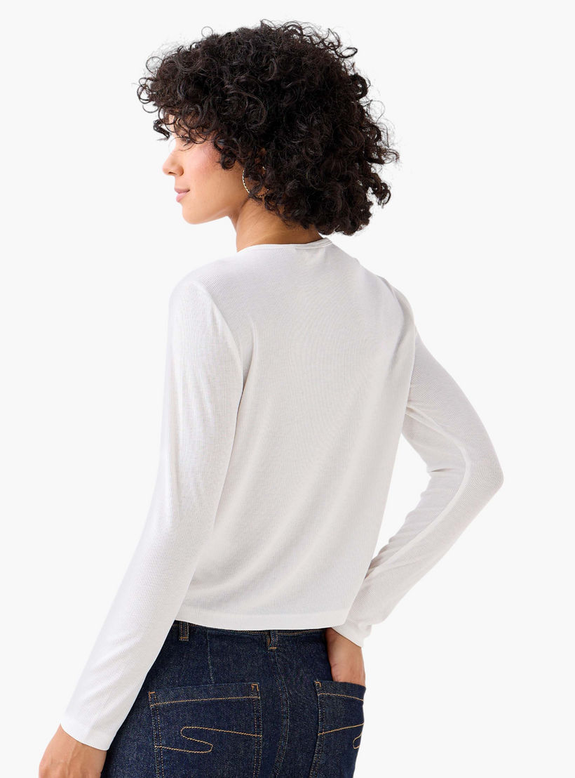 Lee Cooper Henley Top with Ribbed Texture and Round Neck-women-clothing-shirtsandblouses-blouses-image-4