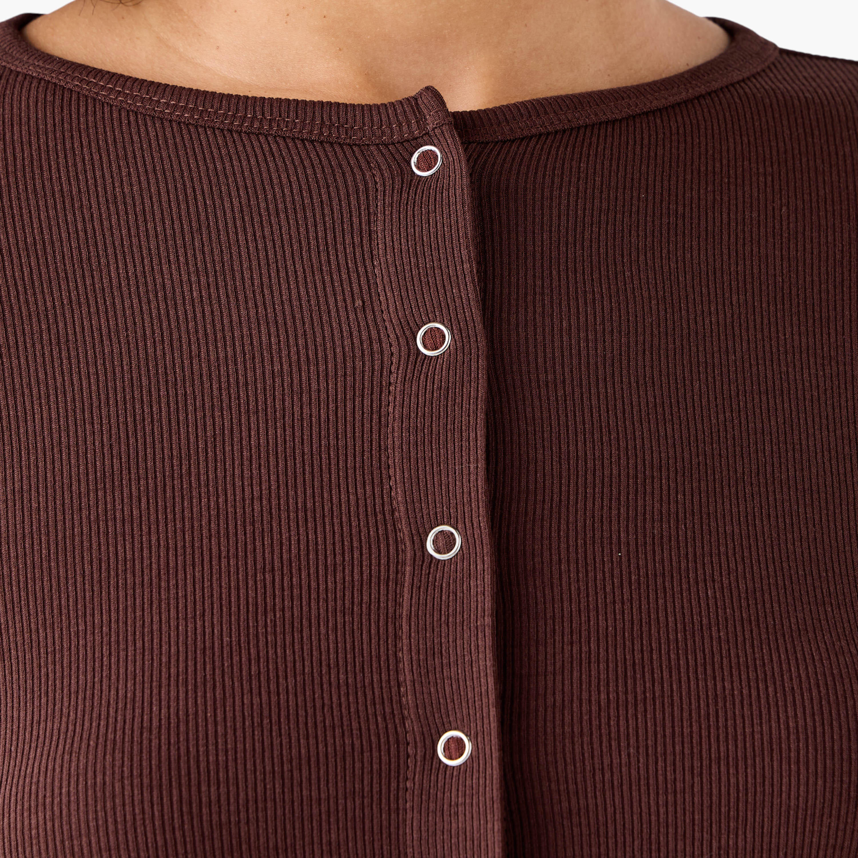 Lee Cooper Henley Top with Ribbed Texture and Round Neck-women-clothing-shirtsandblouses-blouses-image-3