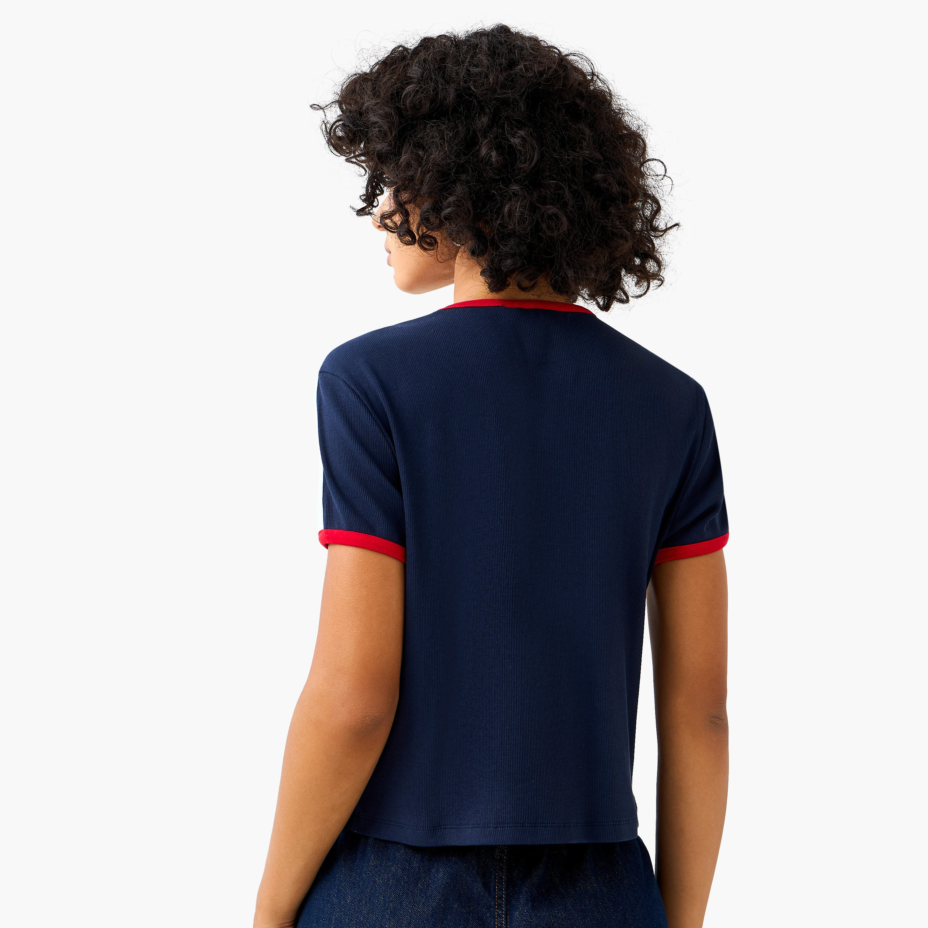 Lee Cooper Regular Fit T-shirt with Tape Detail-women-clothing-tshirts-image-6