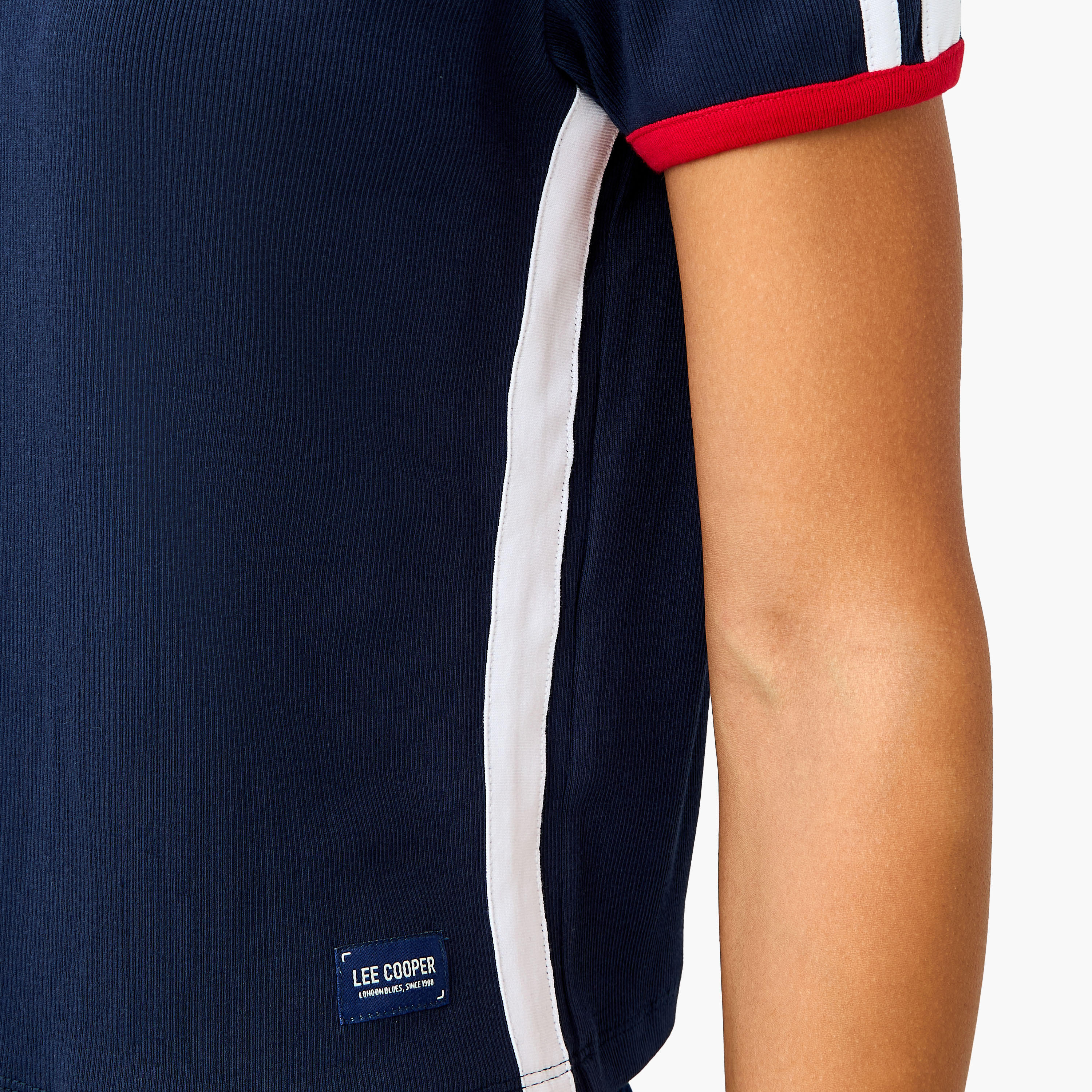 Lee Cooper Regular Fit T-shirt with Tape Detail-women-clothing-tshirts-image-2