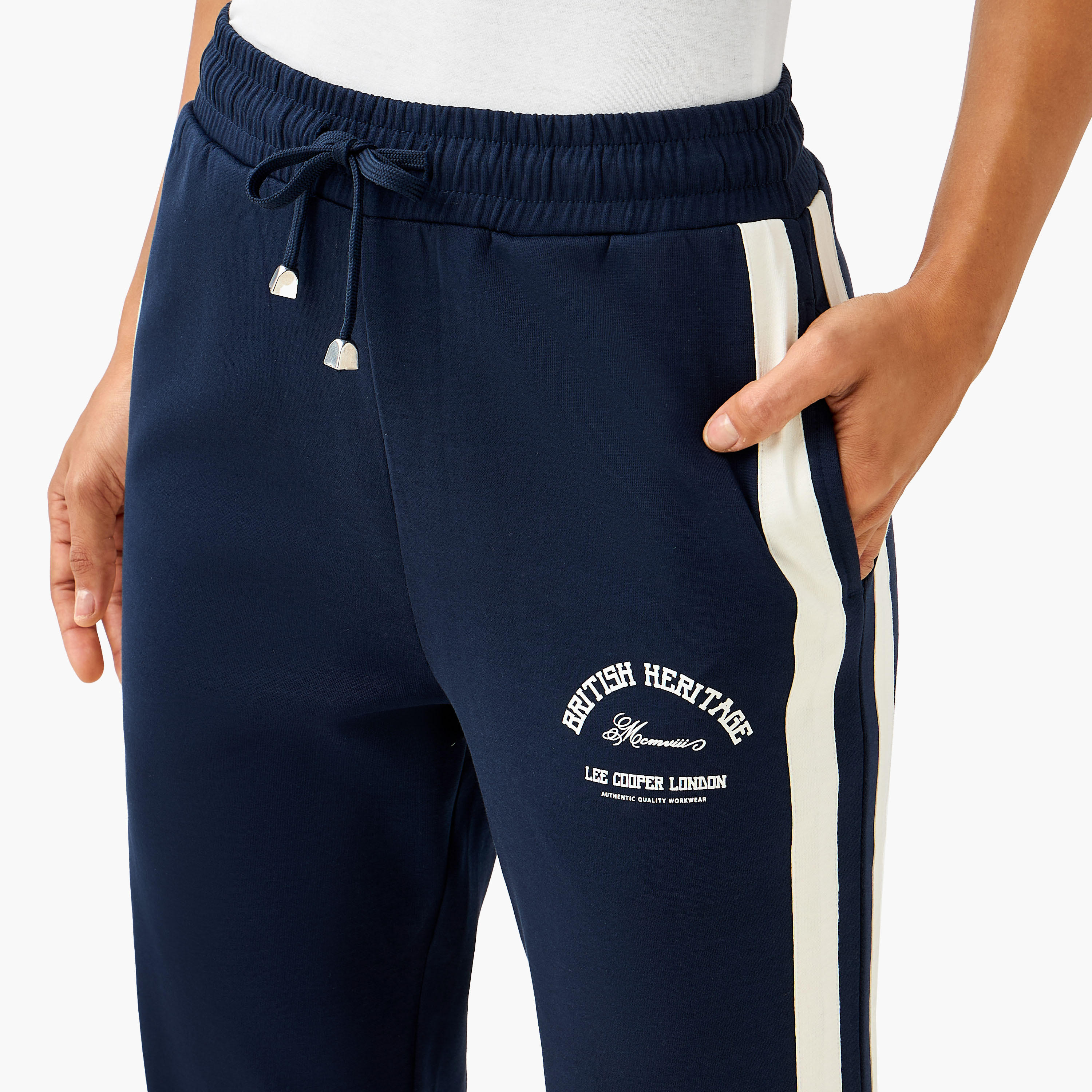 Lee Cooper Straight Fit Track Pants with Logo Print-women-clothing-sportswearandactivewear-trackpantsandtracksuits-image-4