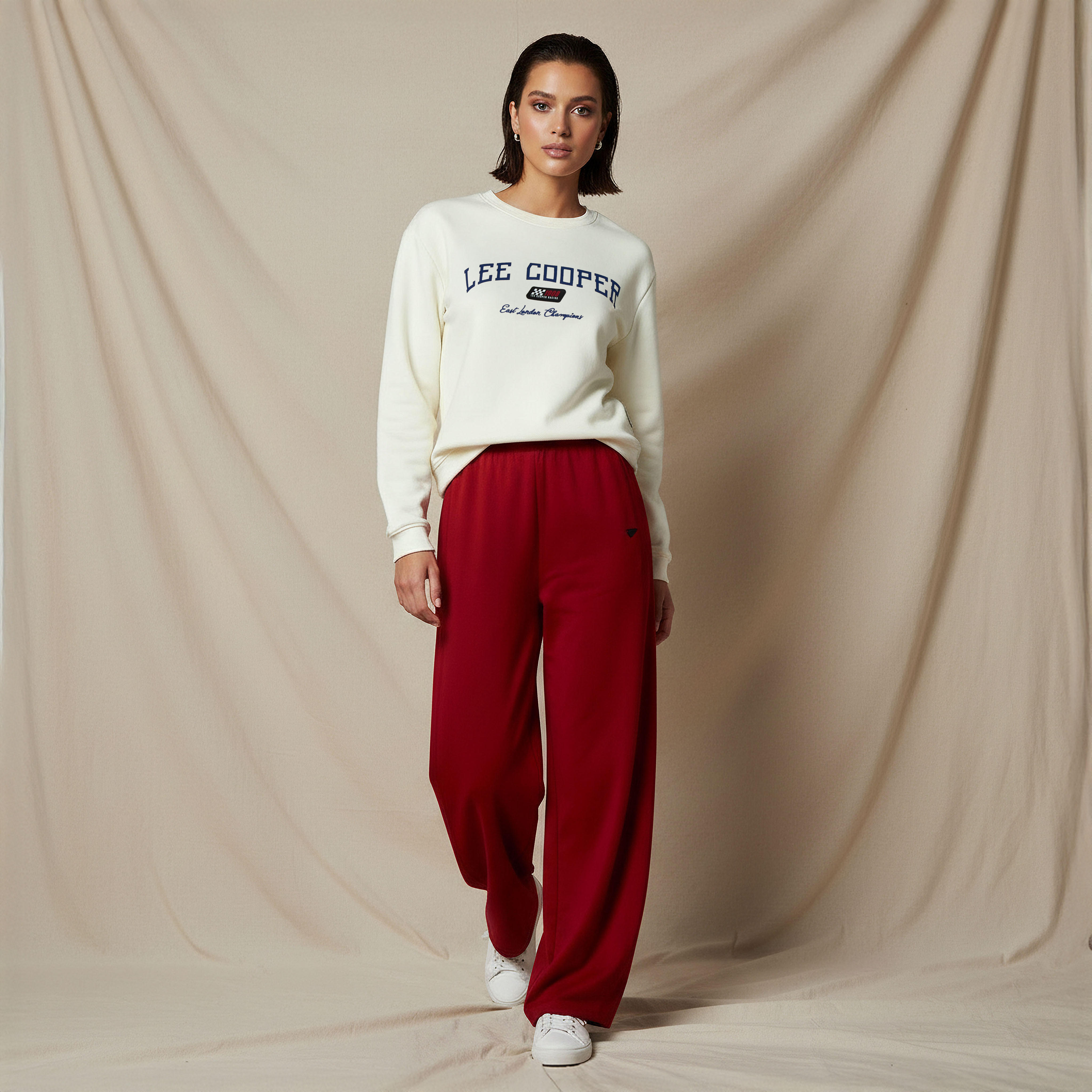 Lee Cooper Straight Fit Elasticated Waist Pants-women-clothing-bottoms-joggers-image-2