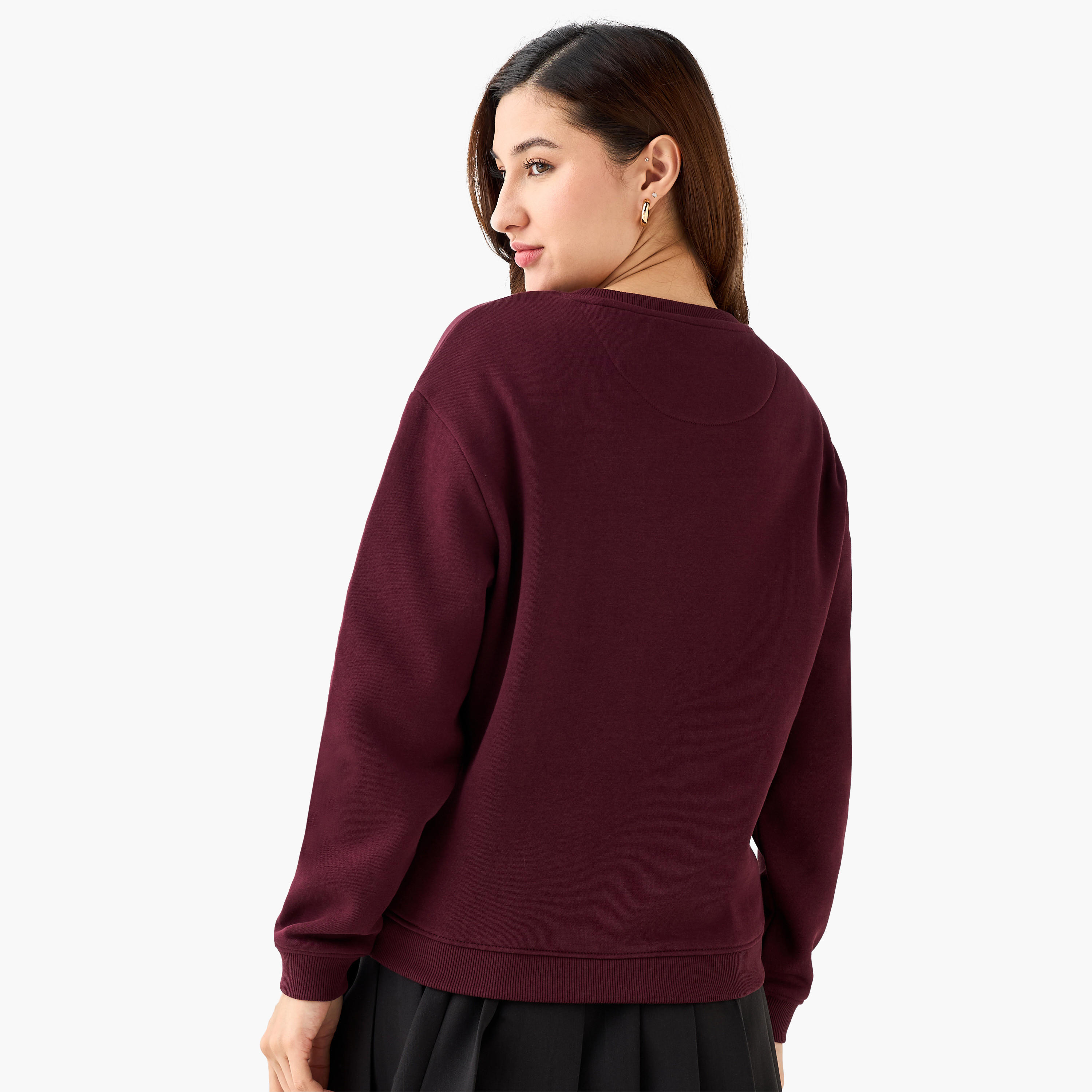 سويت شيرت بقصة عادية وطبعات من لي كوبر-women-winterwear-hoodiesandsweatshirts-sweatshirts-image-4