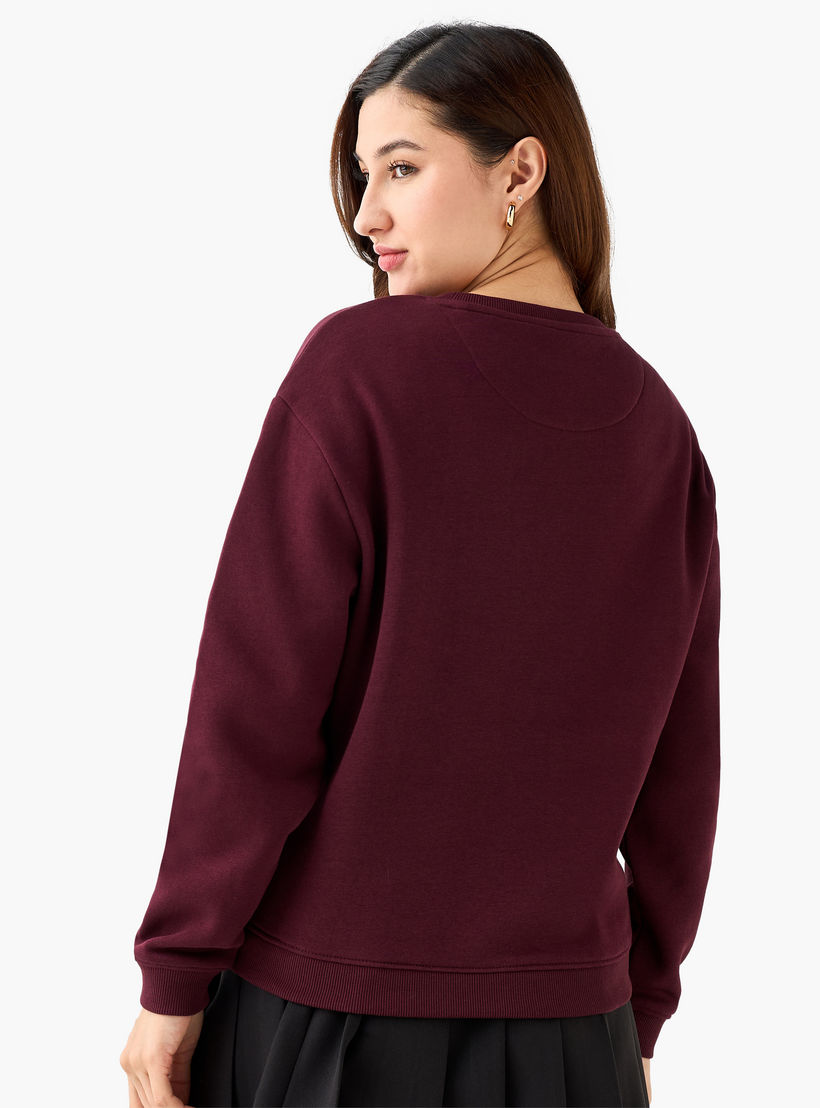 سويت شيرت بقصة عادية وطبعات من لي كوبر-women-winterwear-hoodiesandsweatshirts-sweatshirts-image-4
