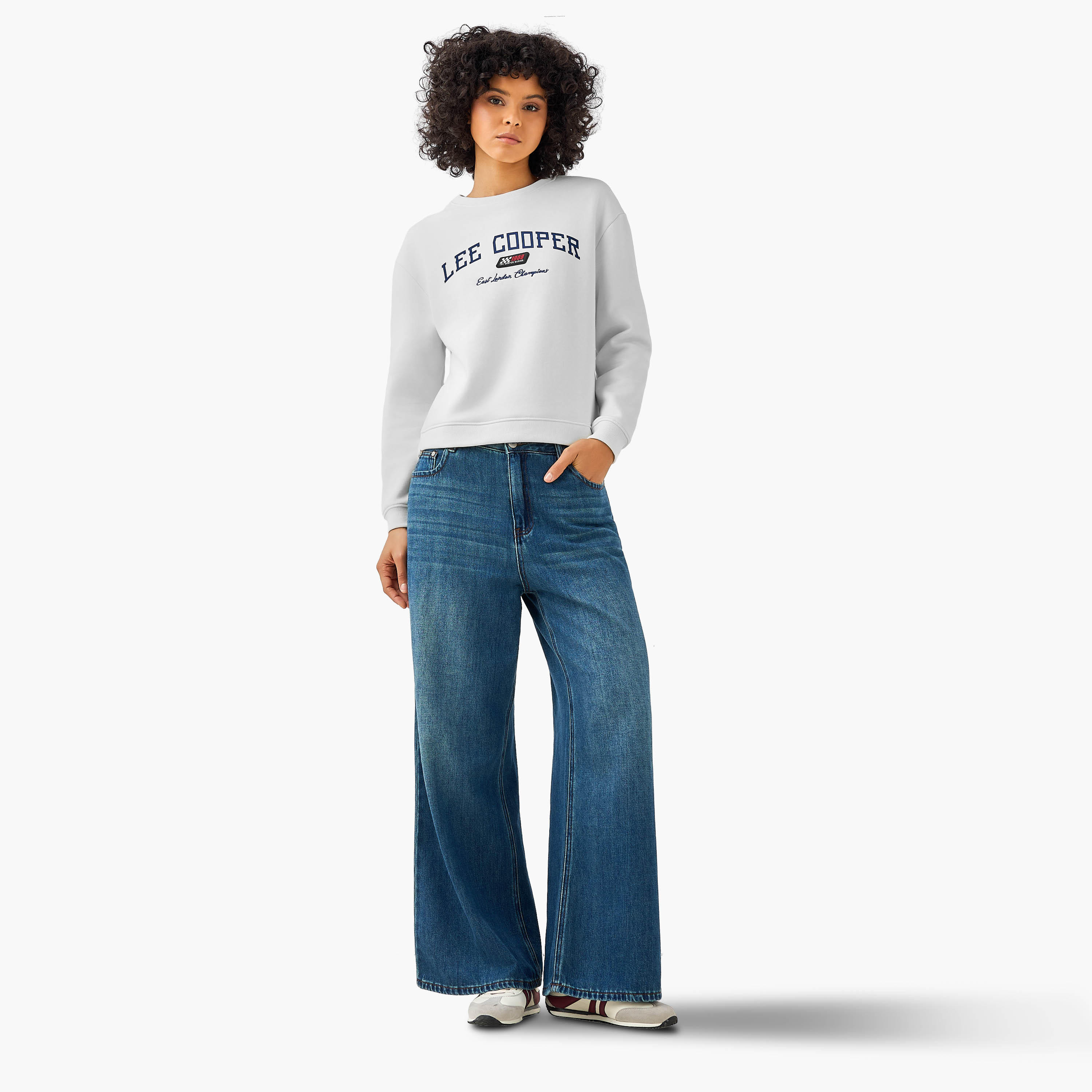 Lee Cooper Regular Fit Sweatshirt with Print-women-winterwear-hoodiesandsweatshirts-sweatshirts-image-2