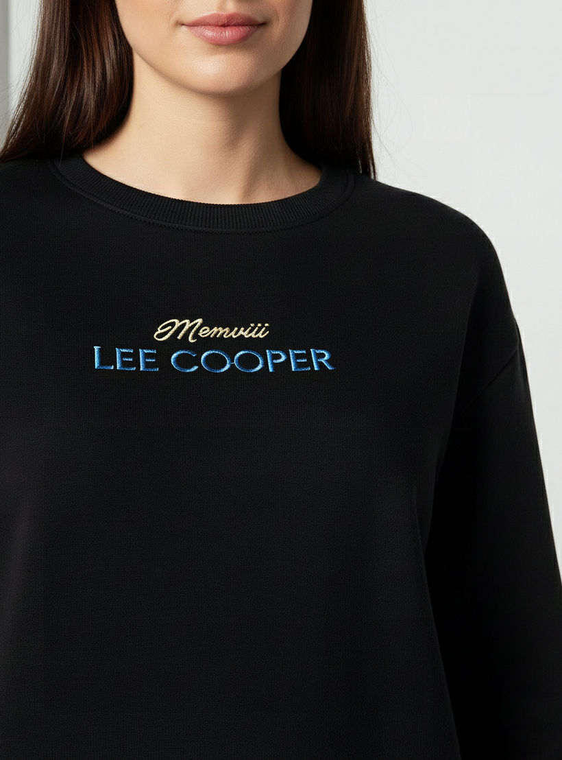 سويت شيرت بقصة عادية وطبعات من لي كوبر-women-winterwear-hoodiesandsweatshirts-sweatshirts-image-1