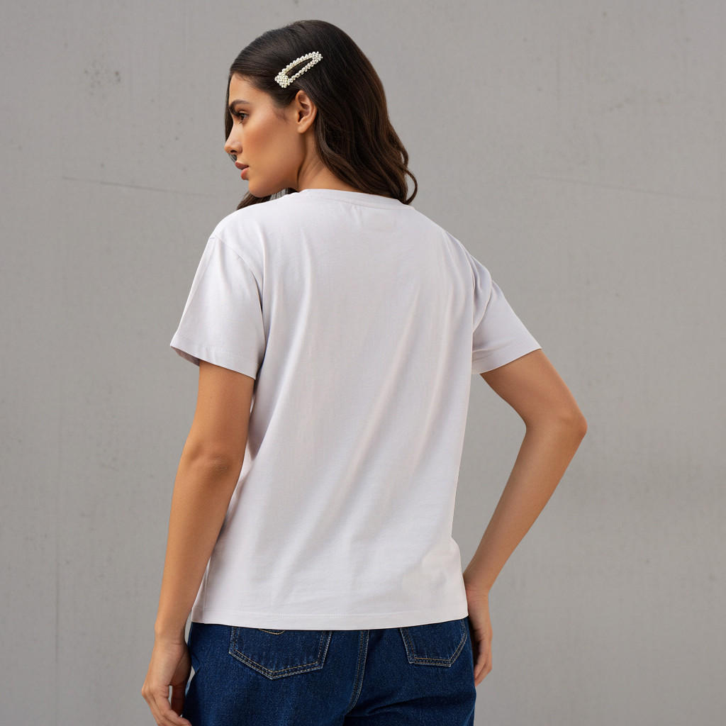 Lee Cooper Regular Fit Cotton T-shirt with Floral Print-women-clothing-tshirts-image-3