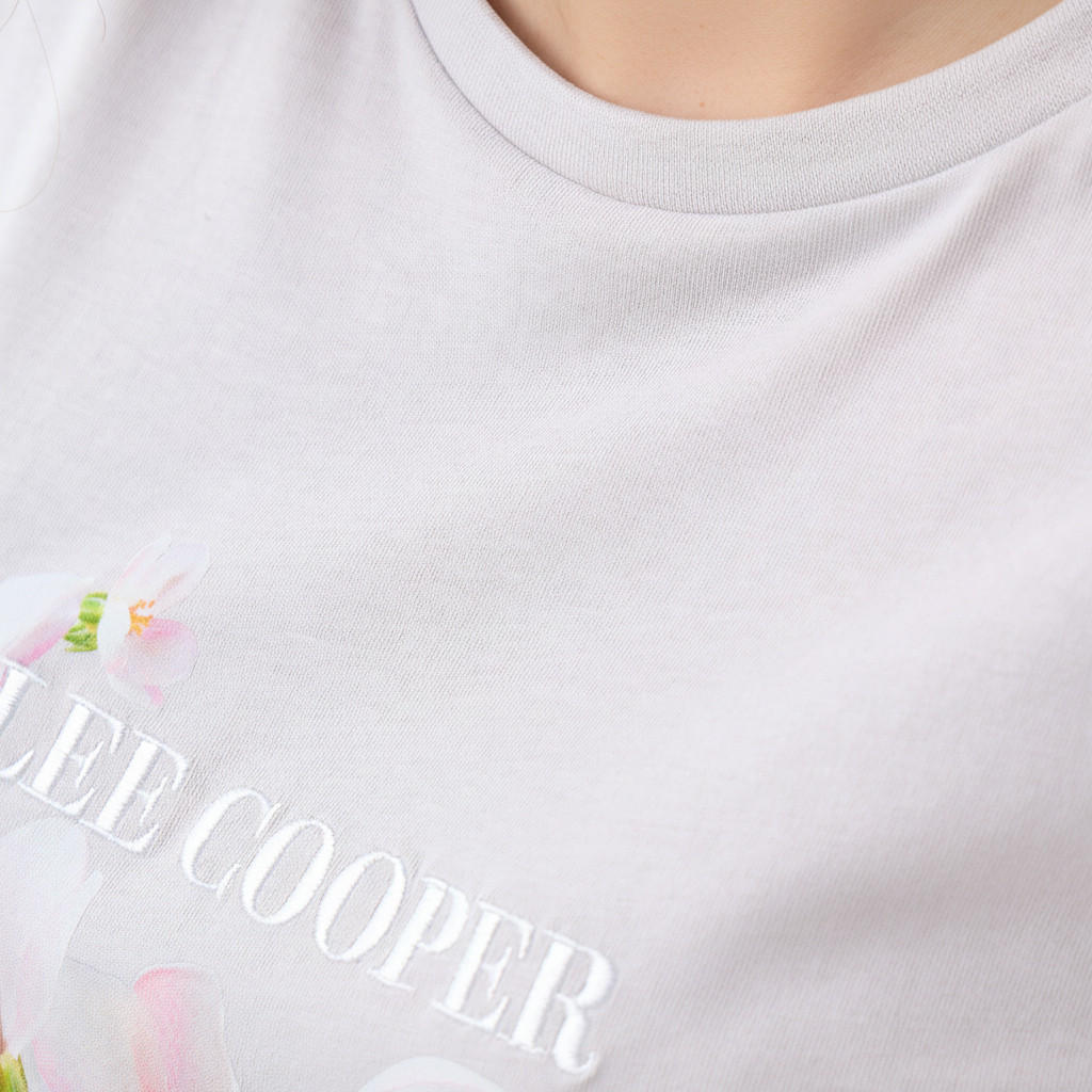 Lee Cooper Regular Fit Cotton T-shirt with Floral Print-women-clothing-tshirts-image-5
