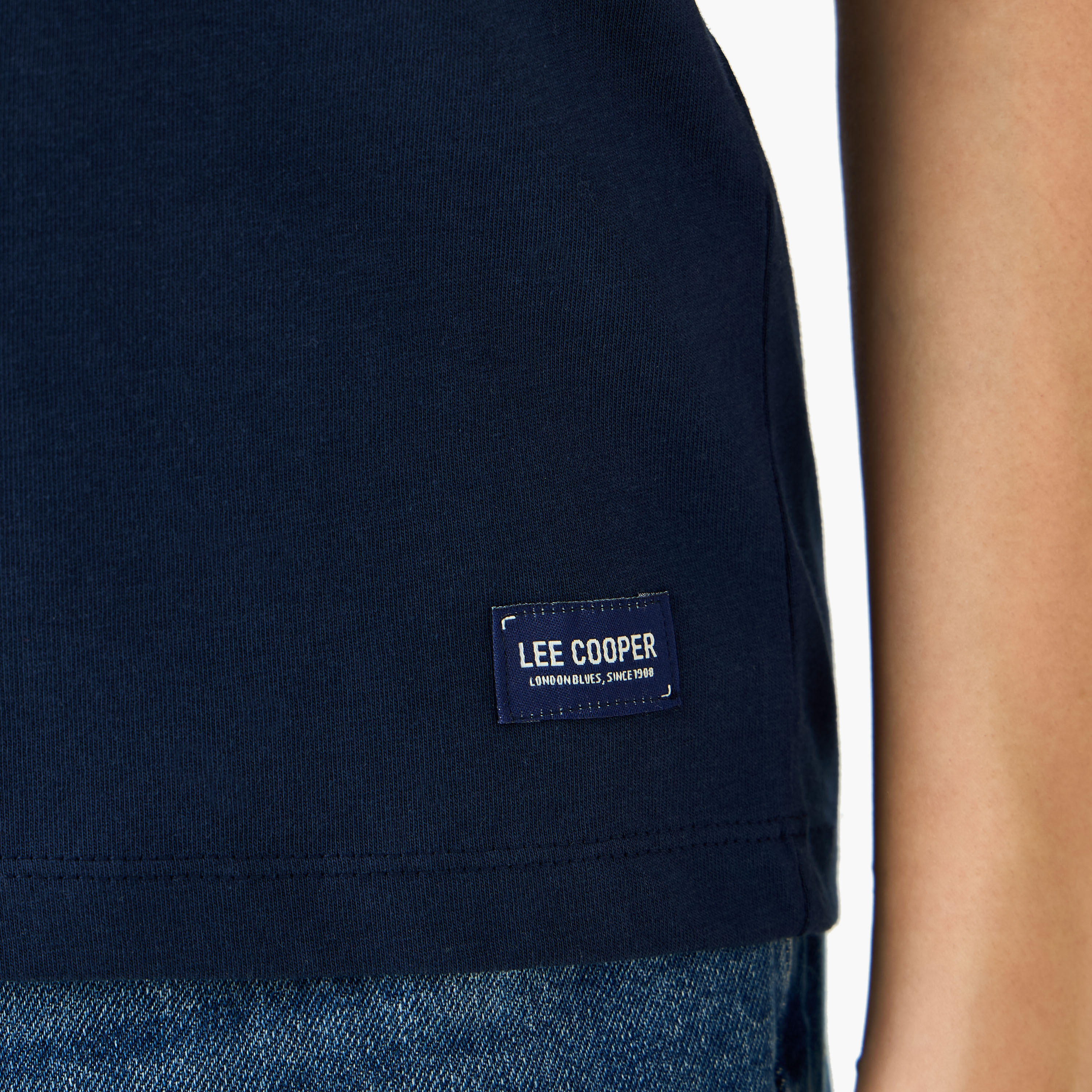 Lee Cooper Regular Fit Cotton T-shirt with Print-women-clothing-tshirts-image-3