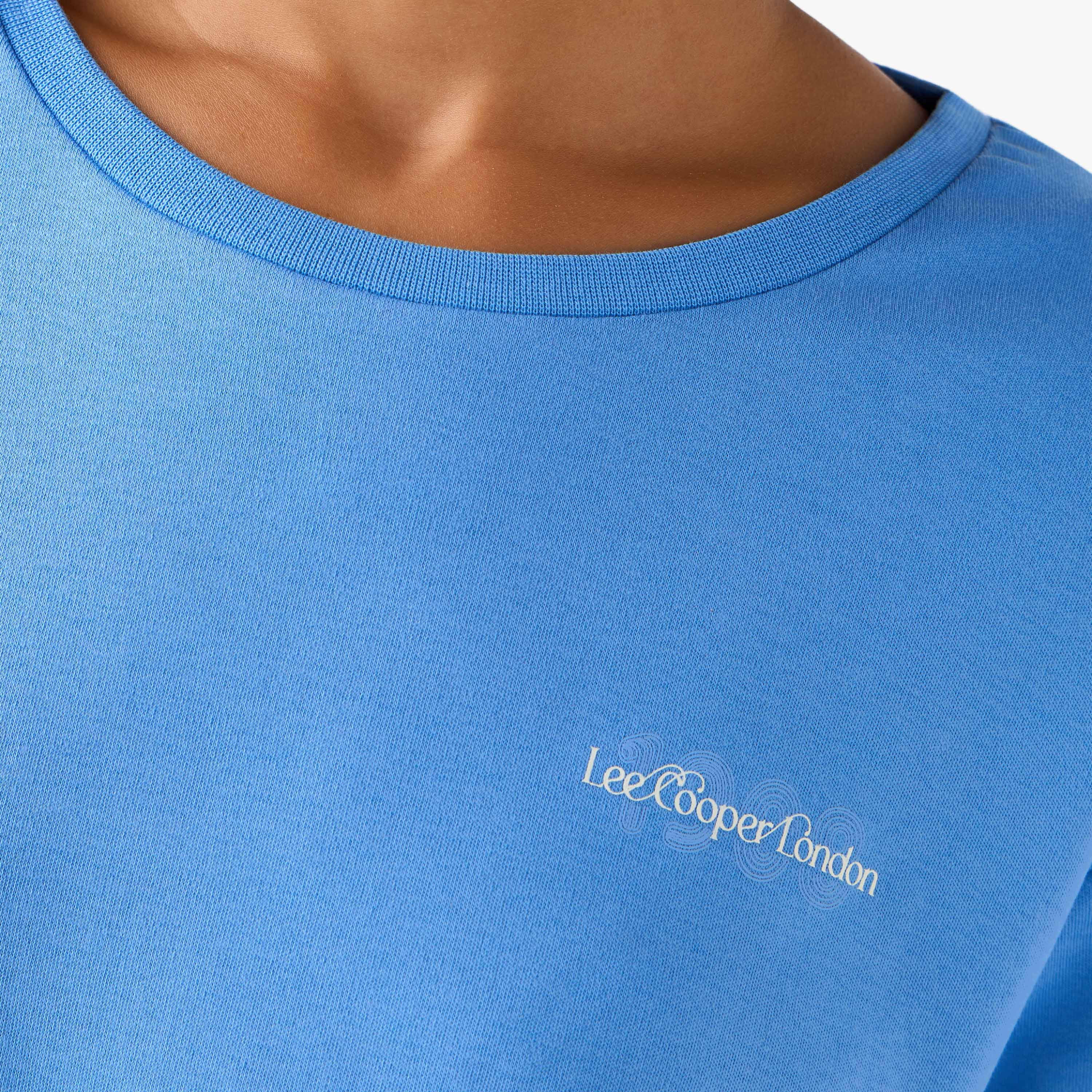 Lee Cooper Regular Fit Cotton T-shirt with Print-women-clothing-tshirts-image-4