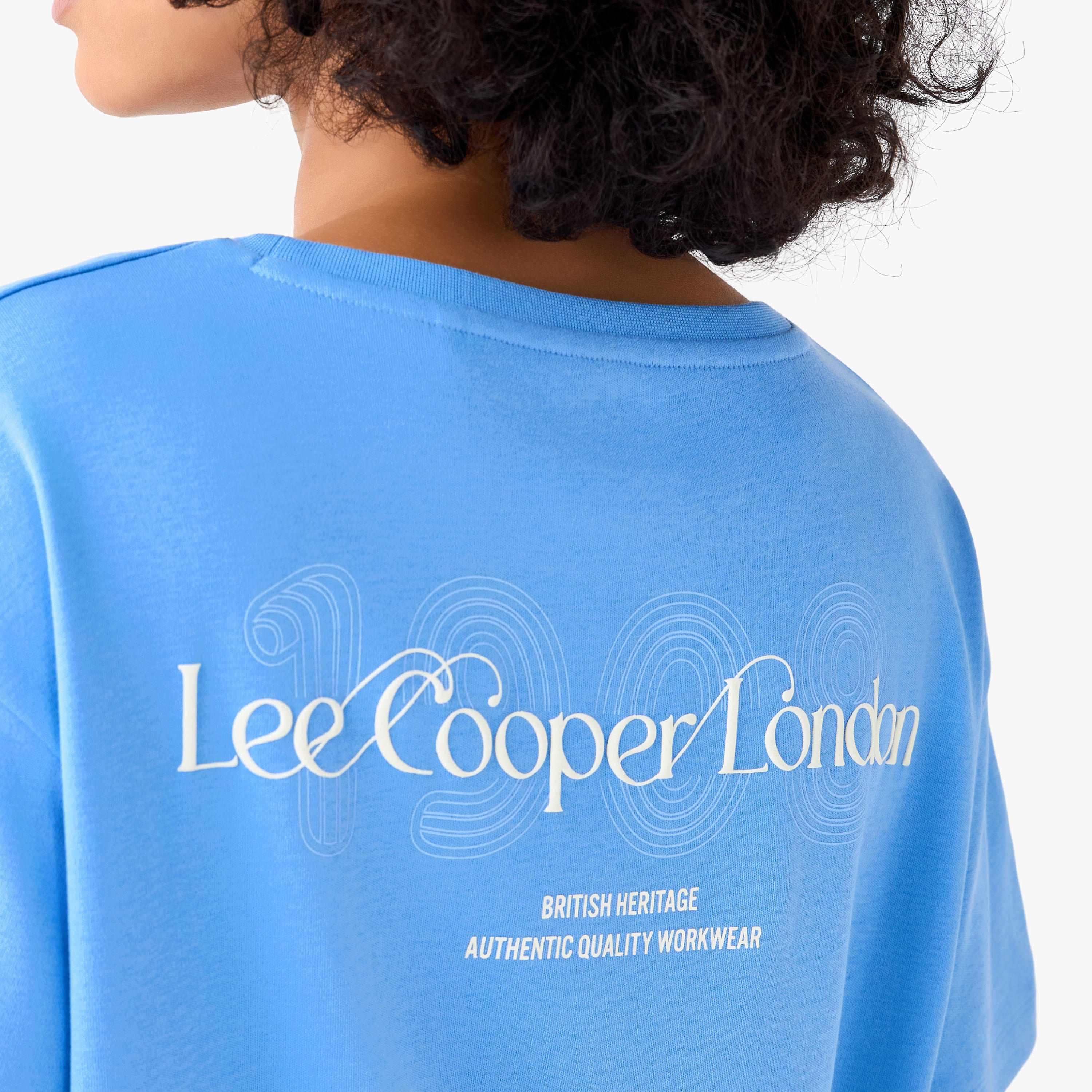 Lee Cooper Regular Fit Cotton T-shirt with Print-women-clothing-tshirts-image-6