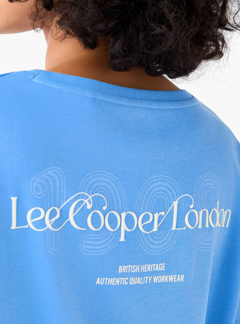 Lee Cooper Regular Fit Cotton T-shirt with Print-women-clothing-tshirts-image-6