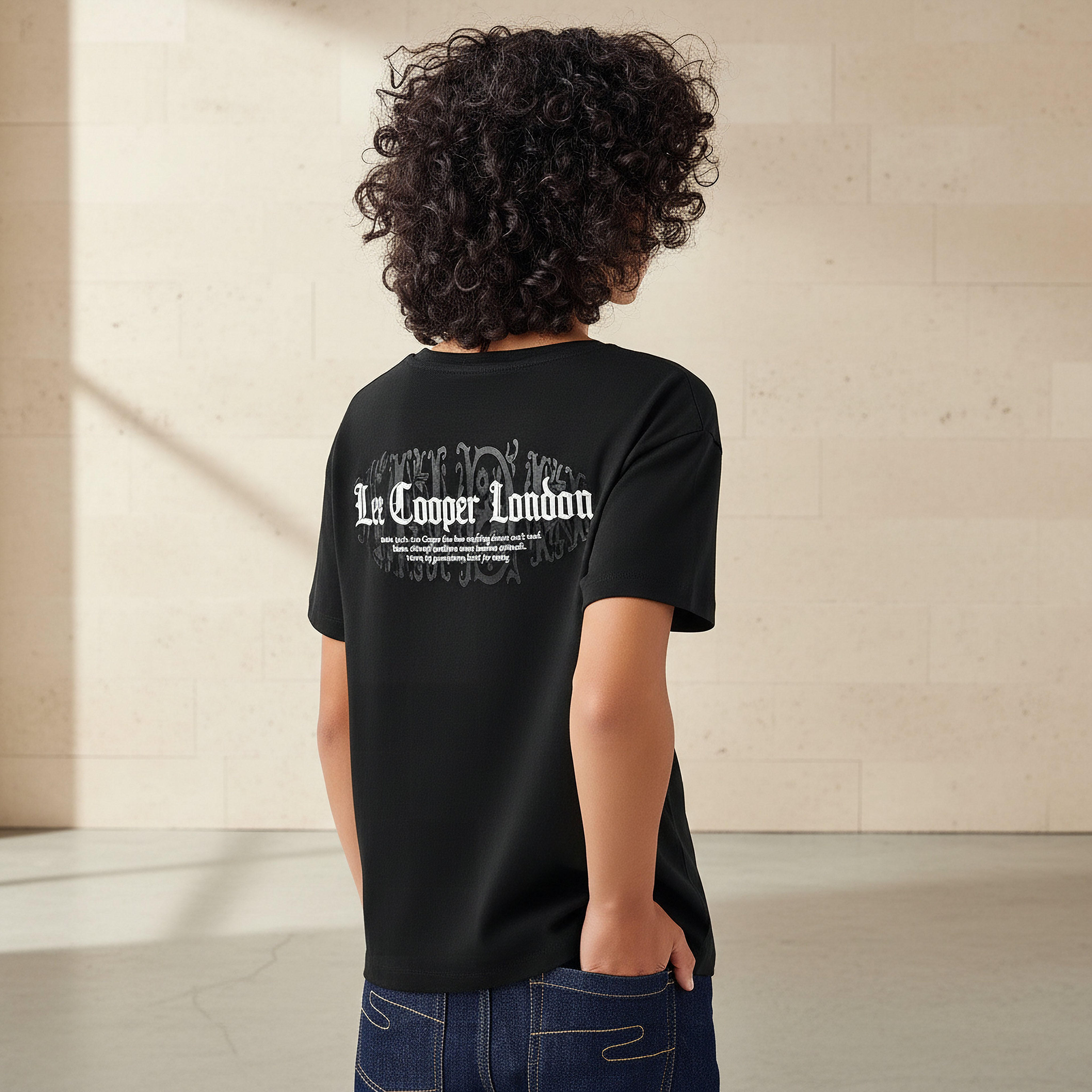 Lee Cooper Regular Fit Cotton T-shirt with Print-women-clothing-tshirts-image-1