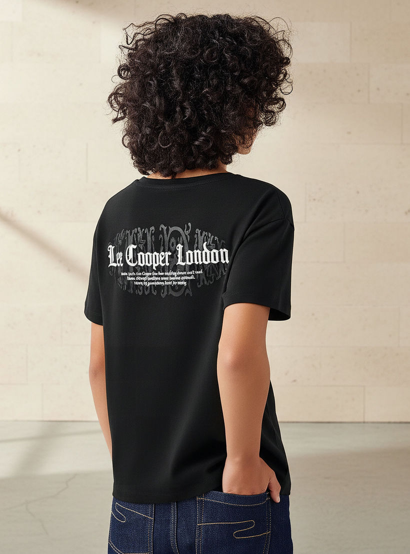 Lee Cooper Regular Fit Cotton T-shirt with Print-women-clothing-tshirts-image-1