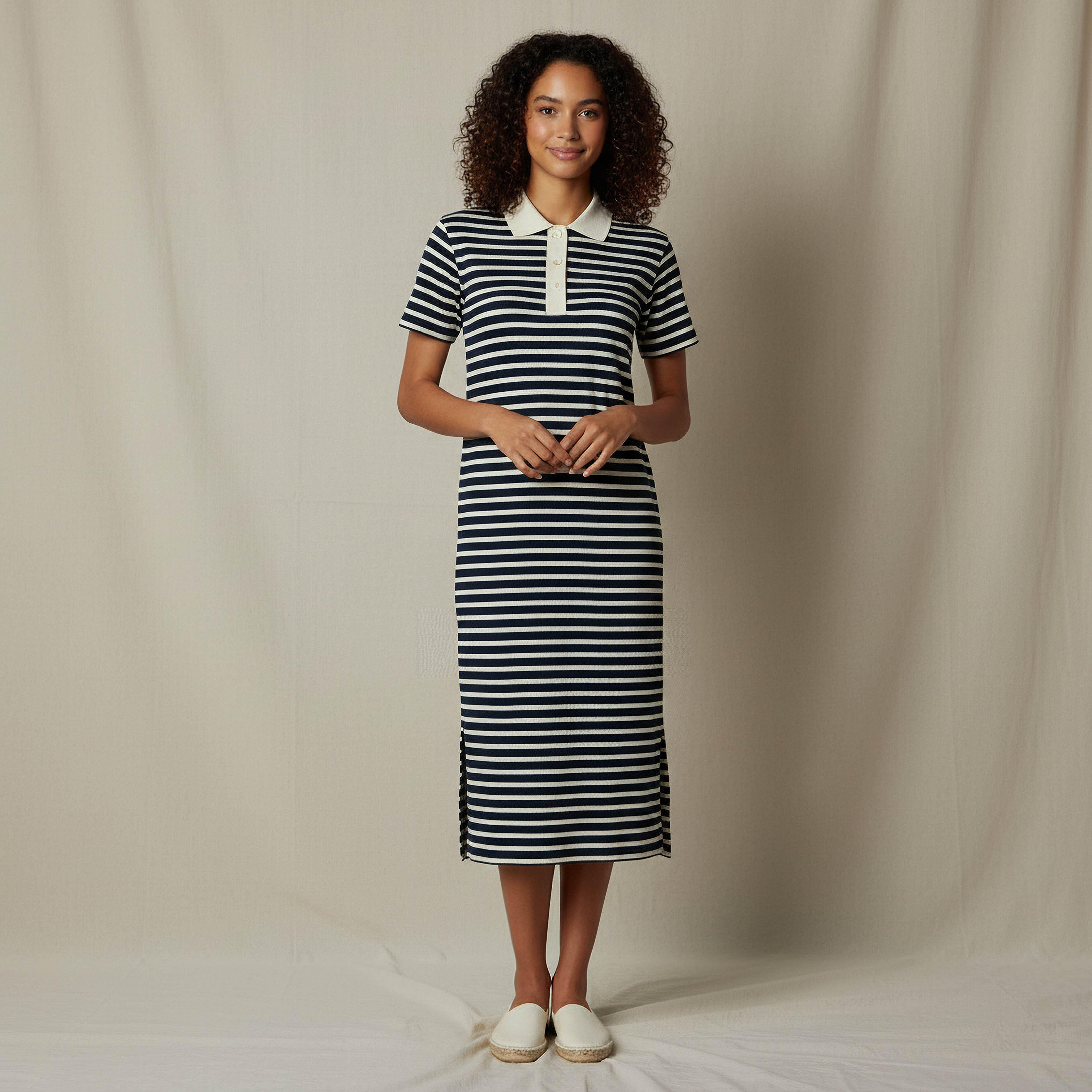 Lee Cooper Shift Midi Dress with Zip Closure-women-clothing-dresses-image-1
