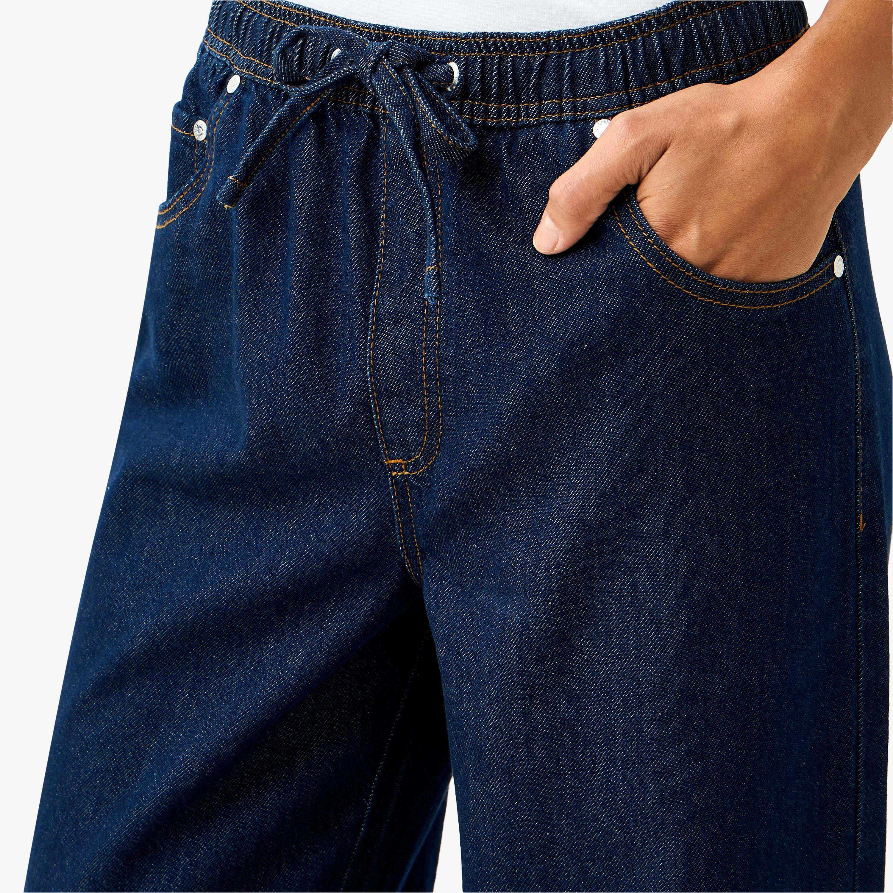 Lee Cooper Regular Fit Drawstring Waist Jeans-women-clothing-bottoms-jeans-image-4