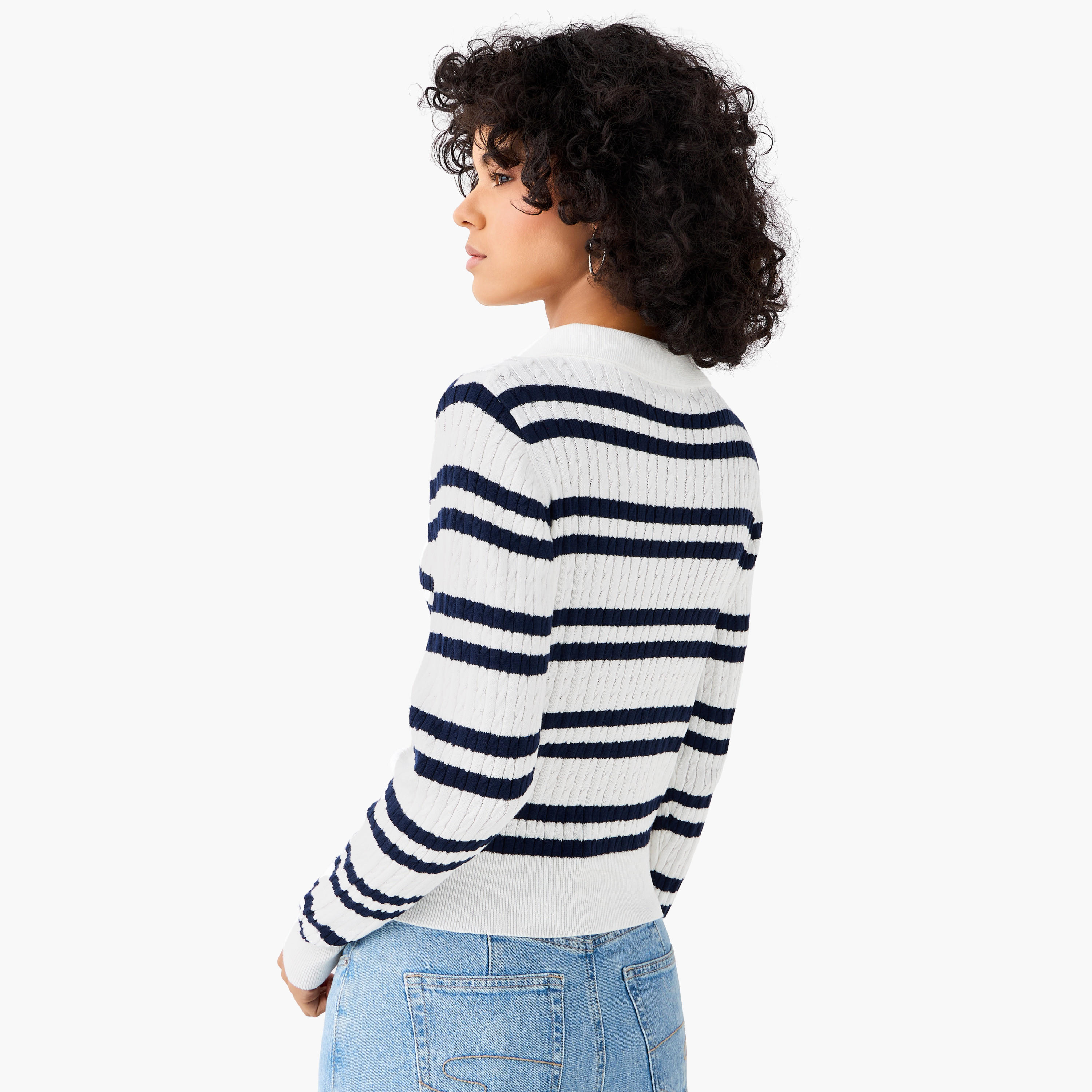 Lee Cooper Regular Fit Polo T-shirt with Stripes-women-clothing-tshirts-image-6