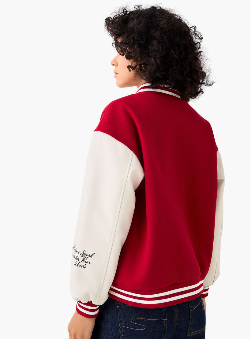 Lee Cooper Embroidered Bomber Jacket-women-winterwear-coatsandjackets-jackets-image-5