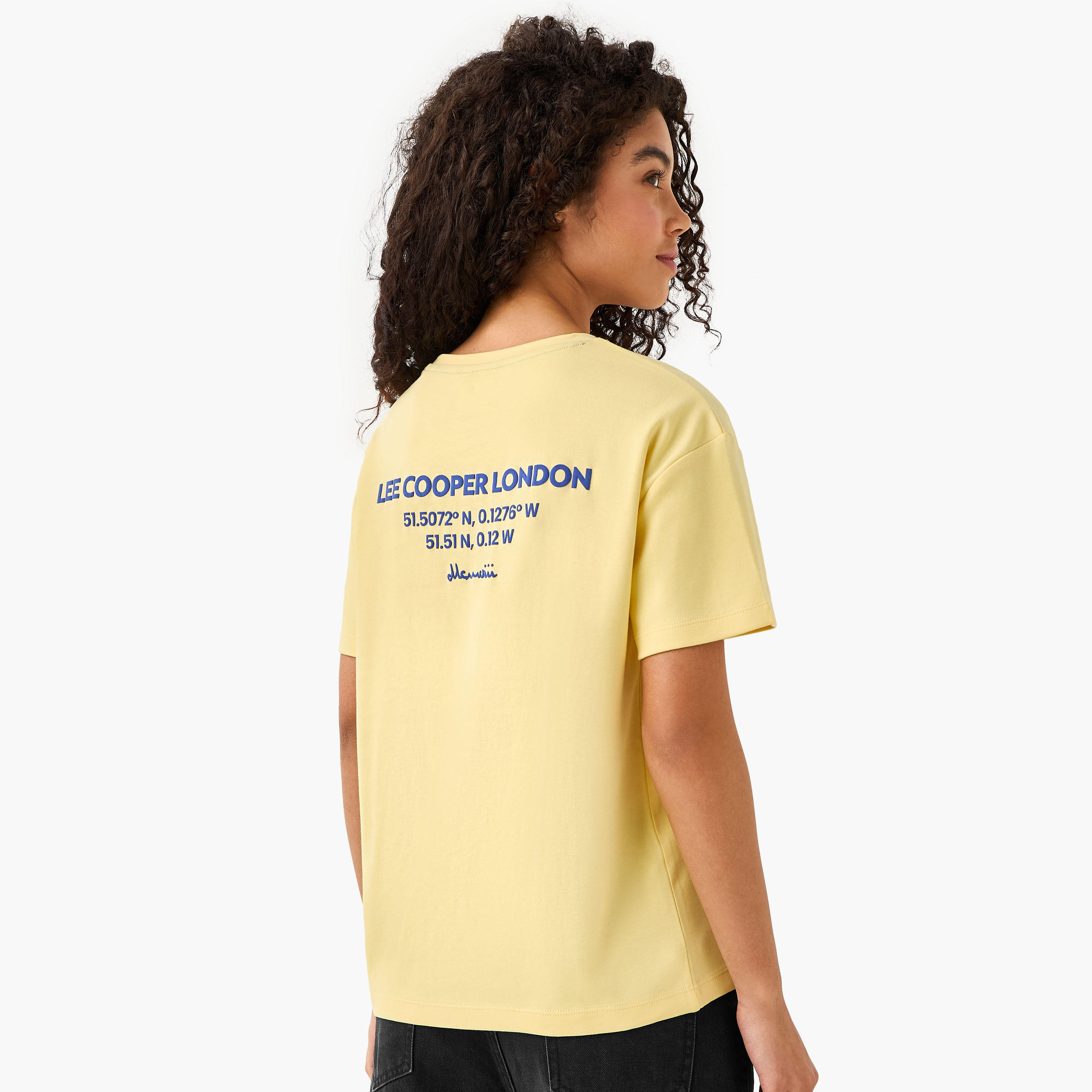 Lee Cooper Cotton T-shirt with Logo Print-women-clothing-tshirts-image-5