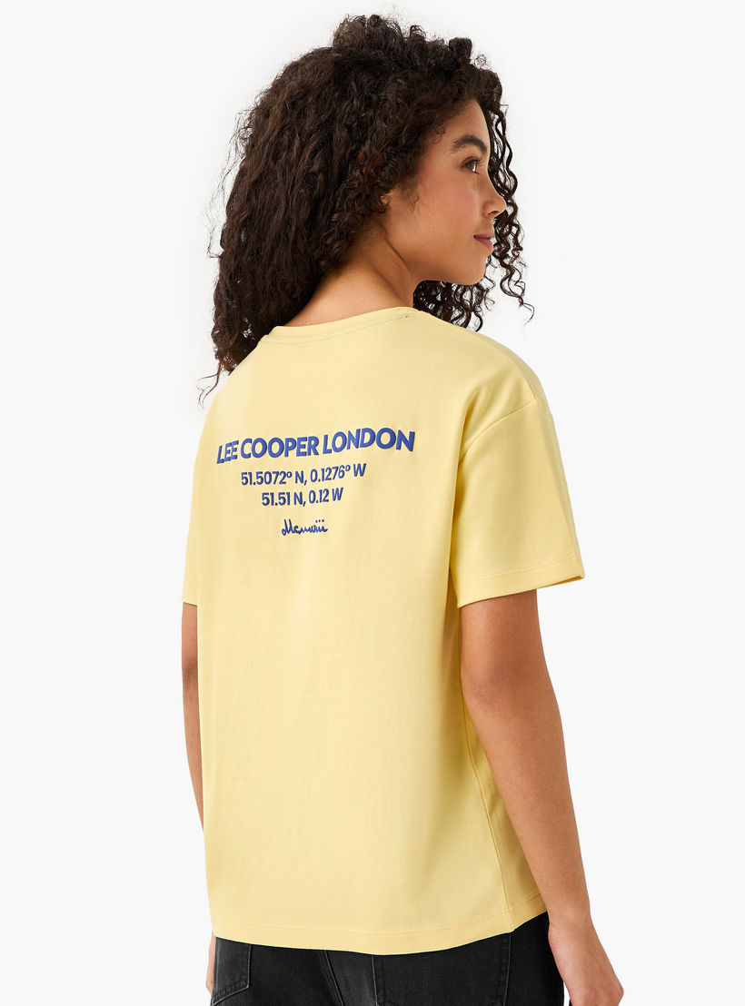 Lee Cooper Cotton T-shirt with Logo Print-women-clothing-tshirts-image-5