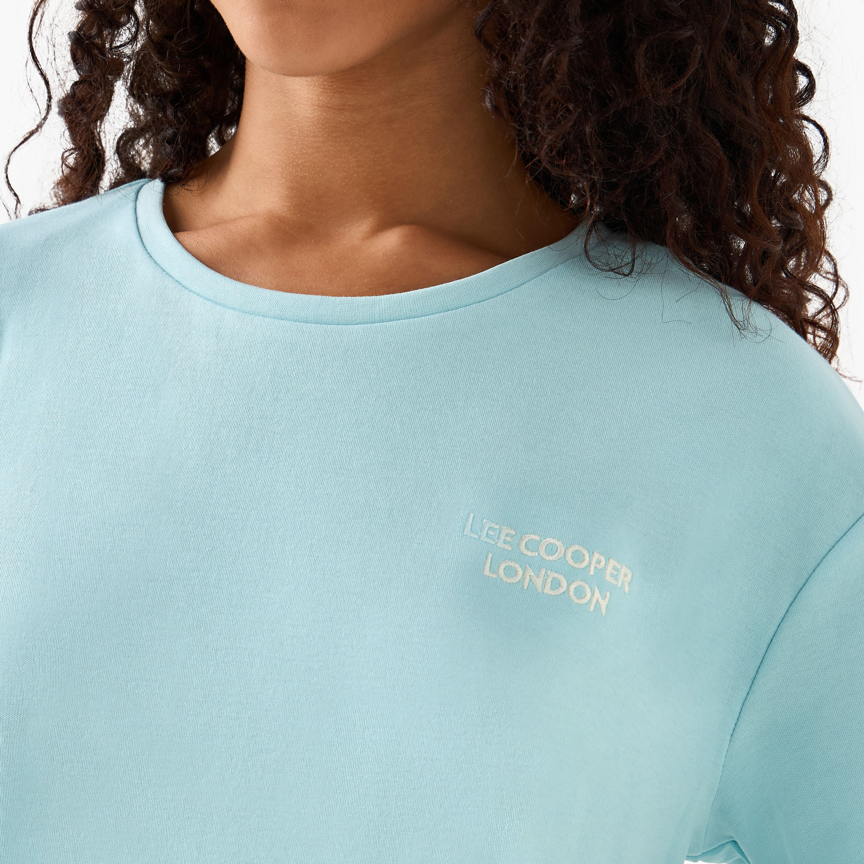 تيشيرت قطن بطبعات شعار من لي كوبر-women-clothing-tshirts-image-3