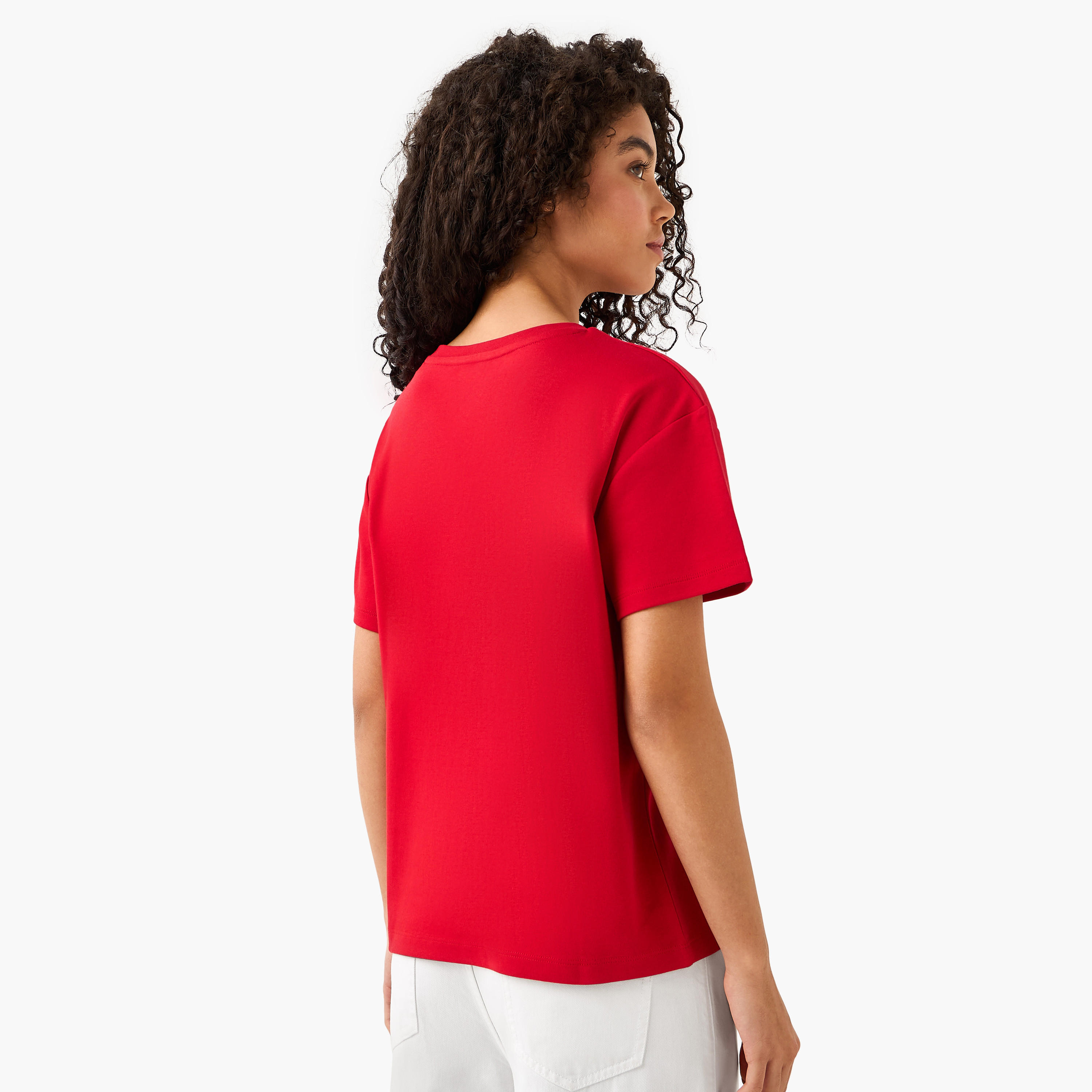 Lee Cooper Cotton T-shirt with Logo Print-women-clothing-tshirts-image-5
