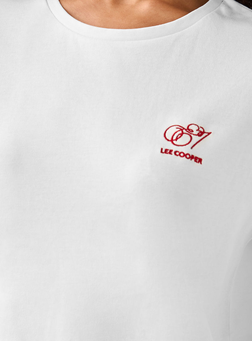 Lee Cooper Cotton T-shirt with Logo Print-women-clothing-tshirts-image-4