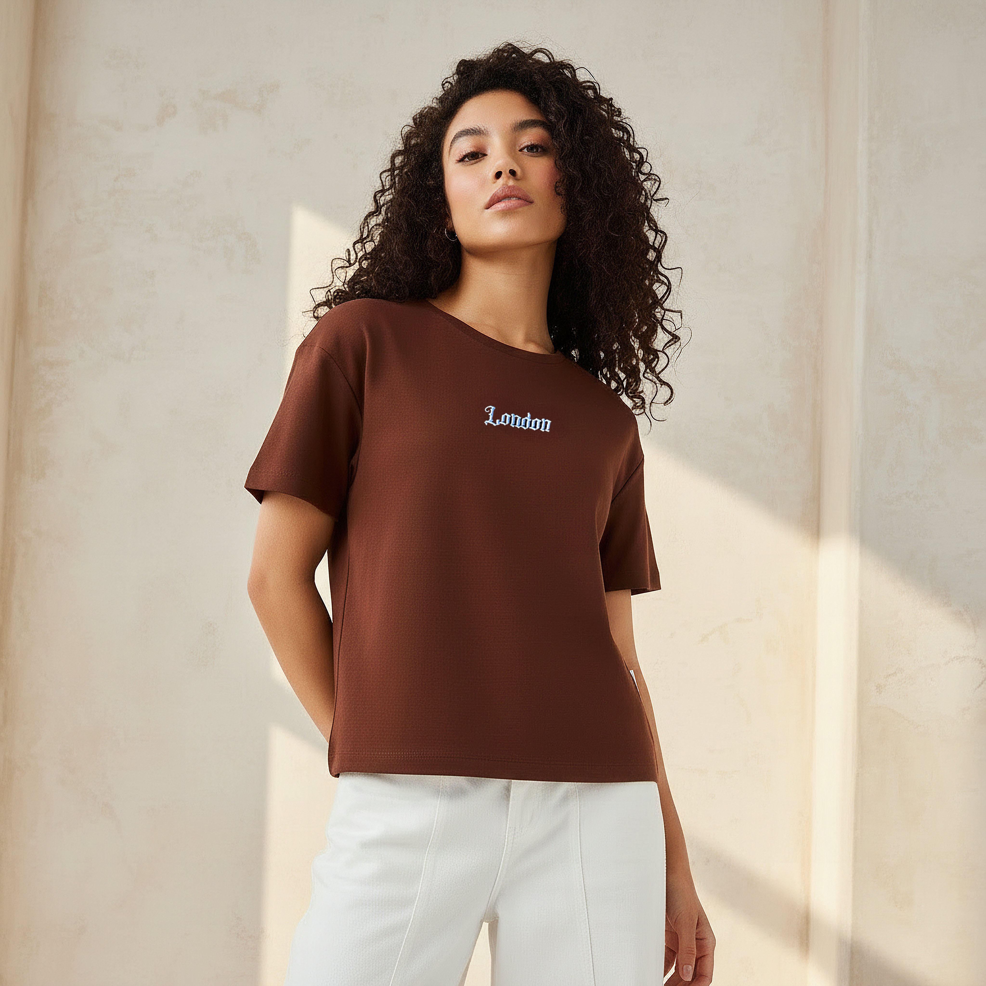 Lee Cooper Cotton T-shirt with Logo Print-women-clothing-tshirts-image-1