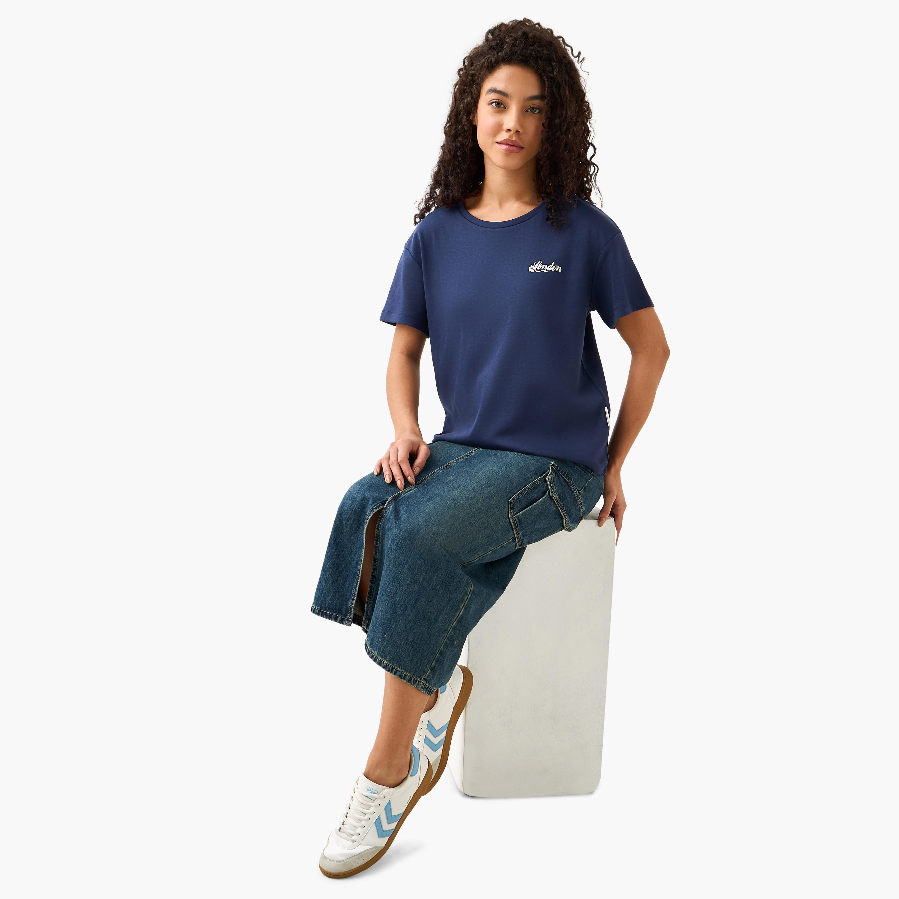 Lee Cooper Cotton T-shirt with Print-women-clothing-tshirts-image-3