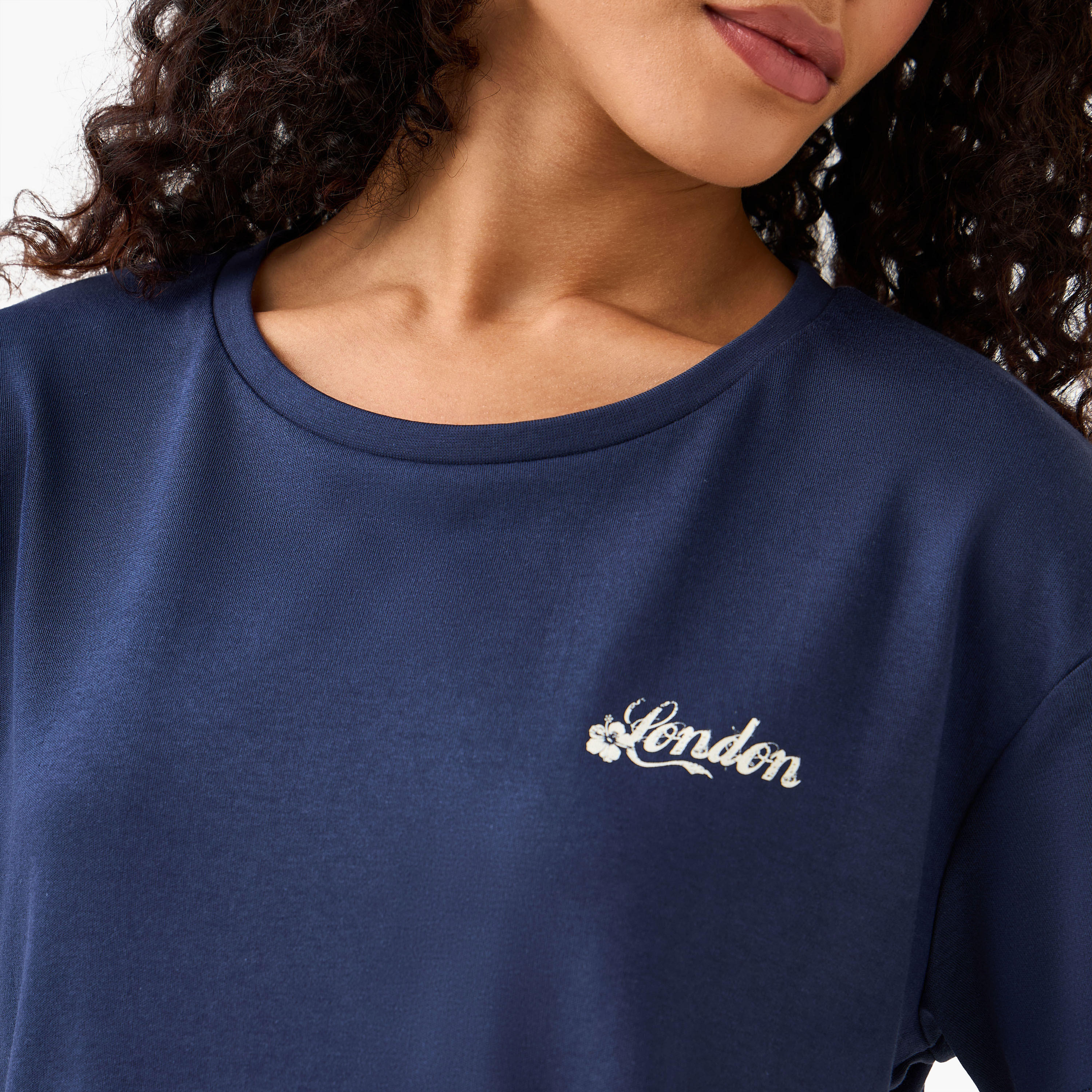 Lee Cooper Cotton T-shirt with Print-women-clothing-tshirts-image-5