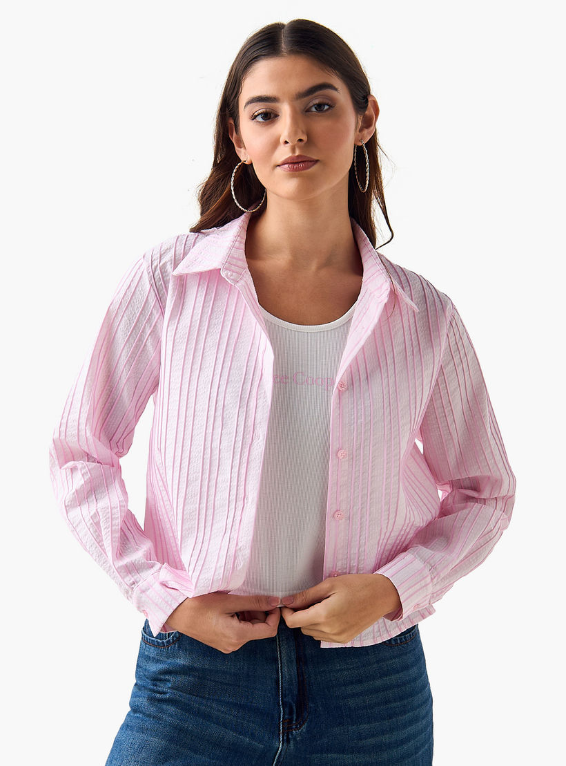 قميص مخطط أنيق من القطن-women-clothing-shirtsandblouses-shirts-image-2