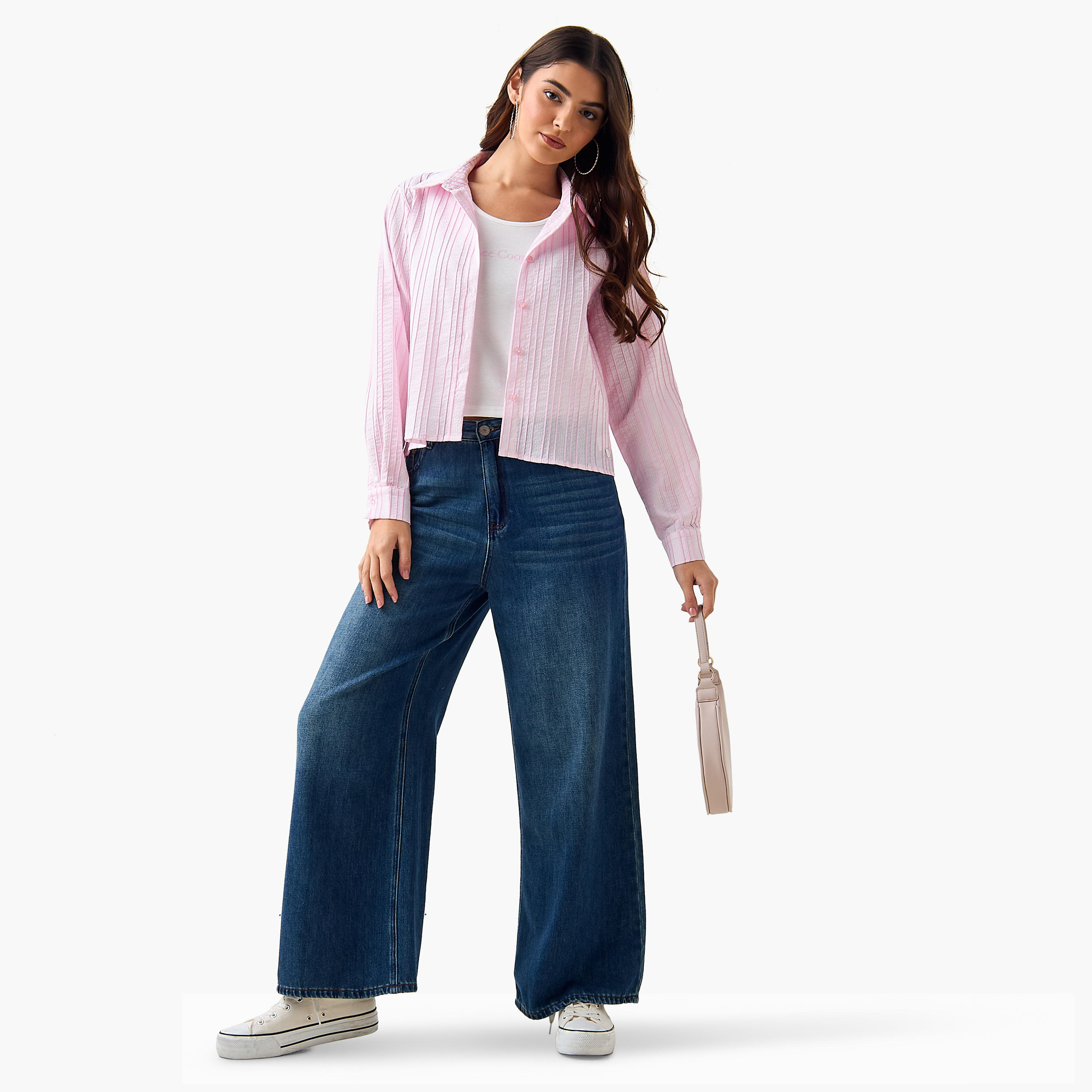 قميص مخطط أنيق من القطن-women-clothing-shirtsandblouses-shirts-image-3