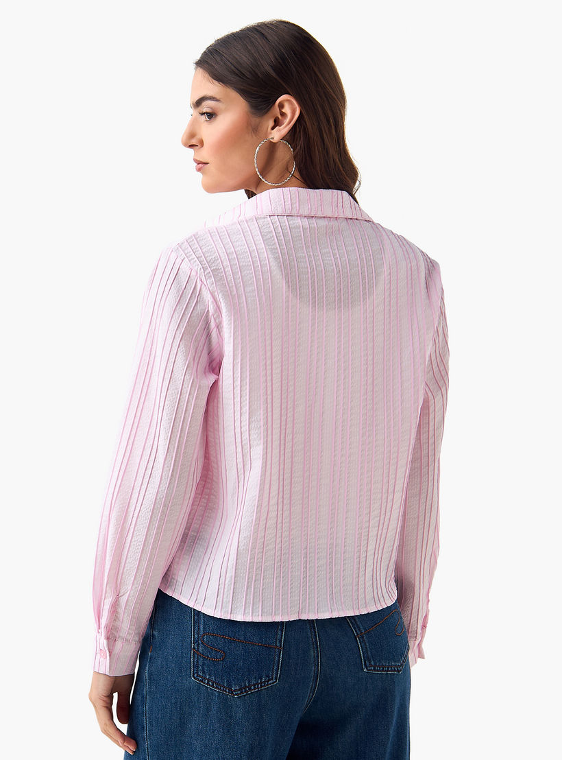 قميص مخطط أنيق من القطن-women-clothing-shirtsandblouses-shirts-image-4