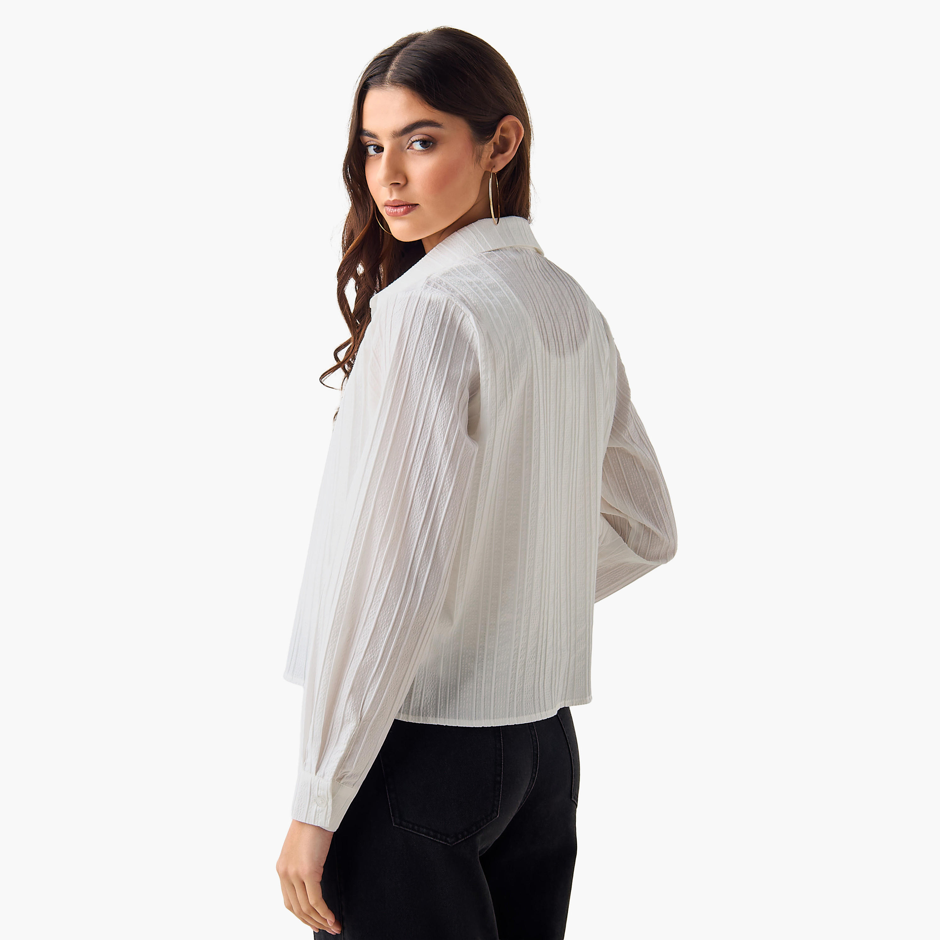 قميص مخطط أنيق من القطن-women-clothing-shirtsandblouses-shirts-image-5