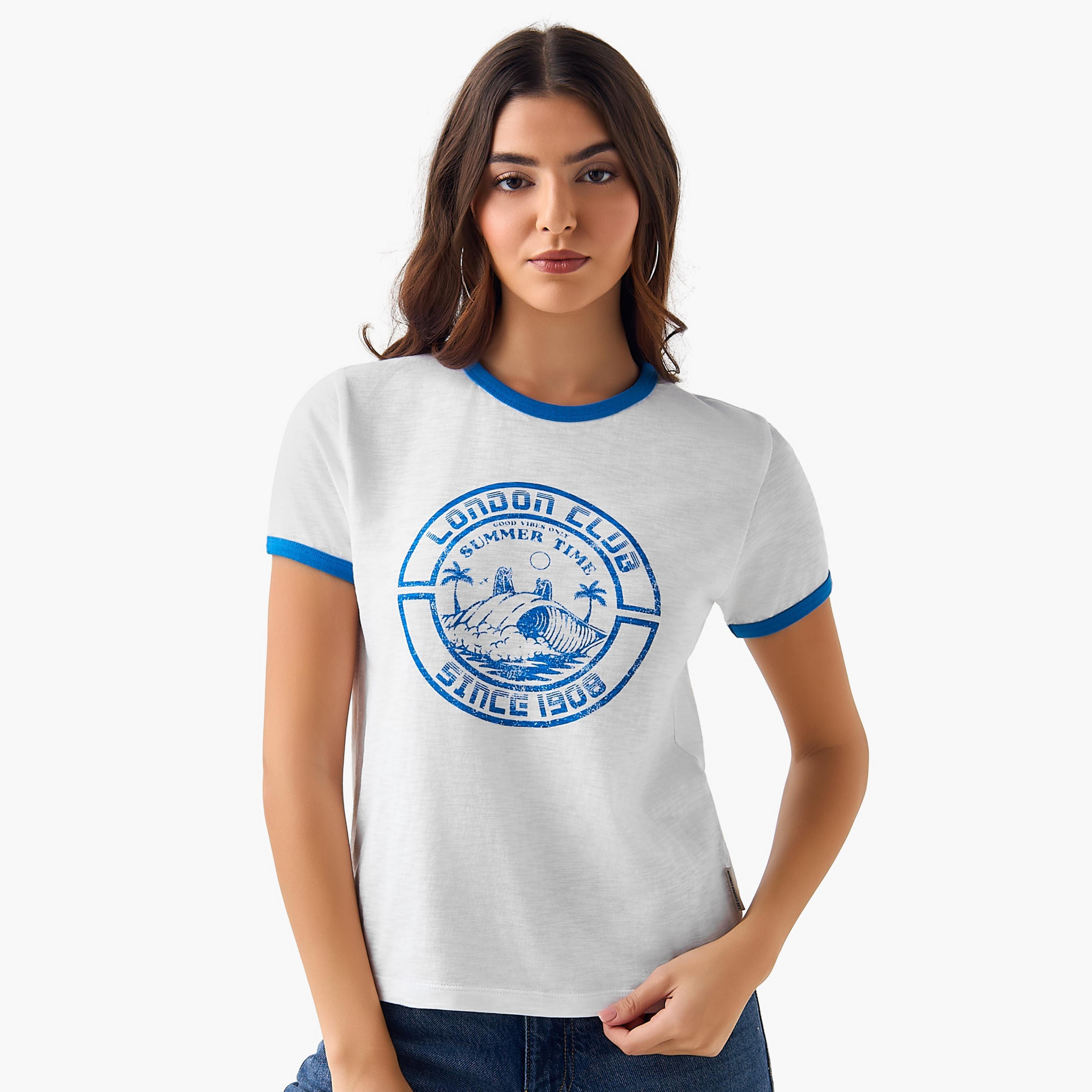 Lee Cooper Cotton T-shirt with Print-women-clothing-tshirts-image-2