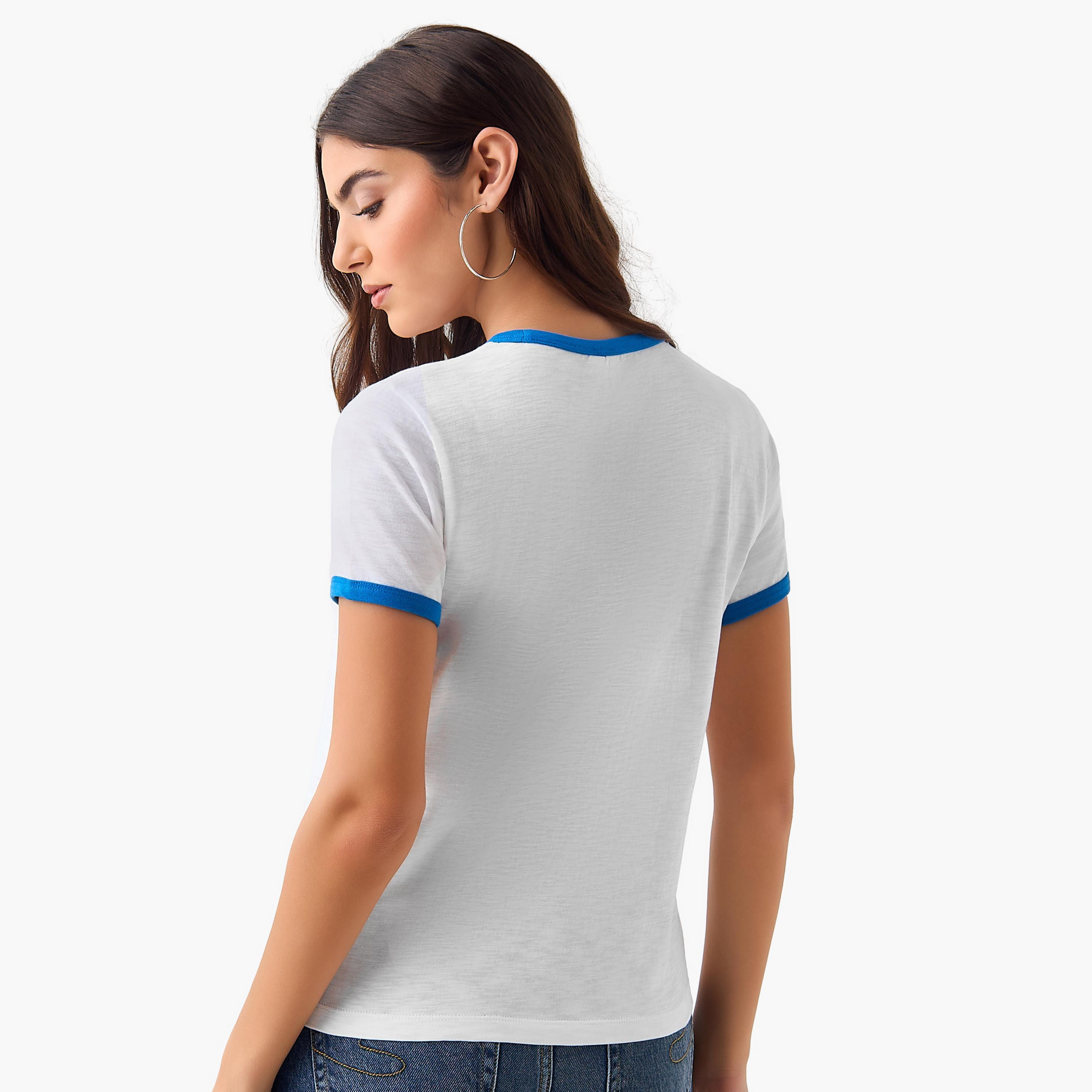 Lee Cooper Cotton T-shirt with Print-women-clothing-tshirts-image-3