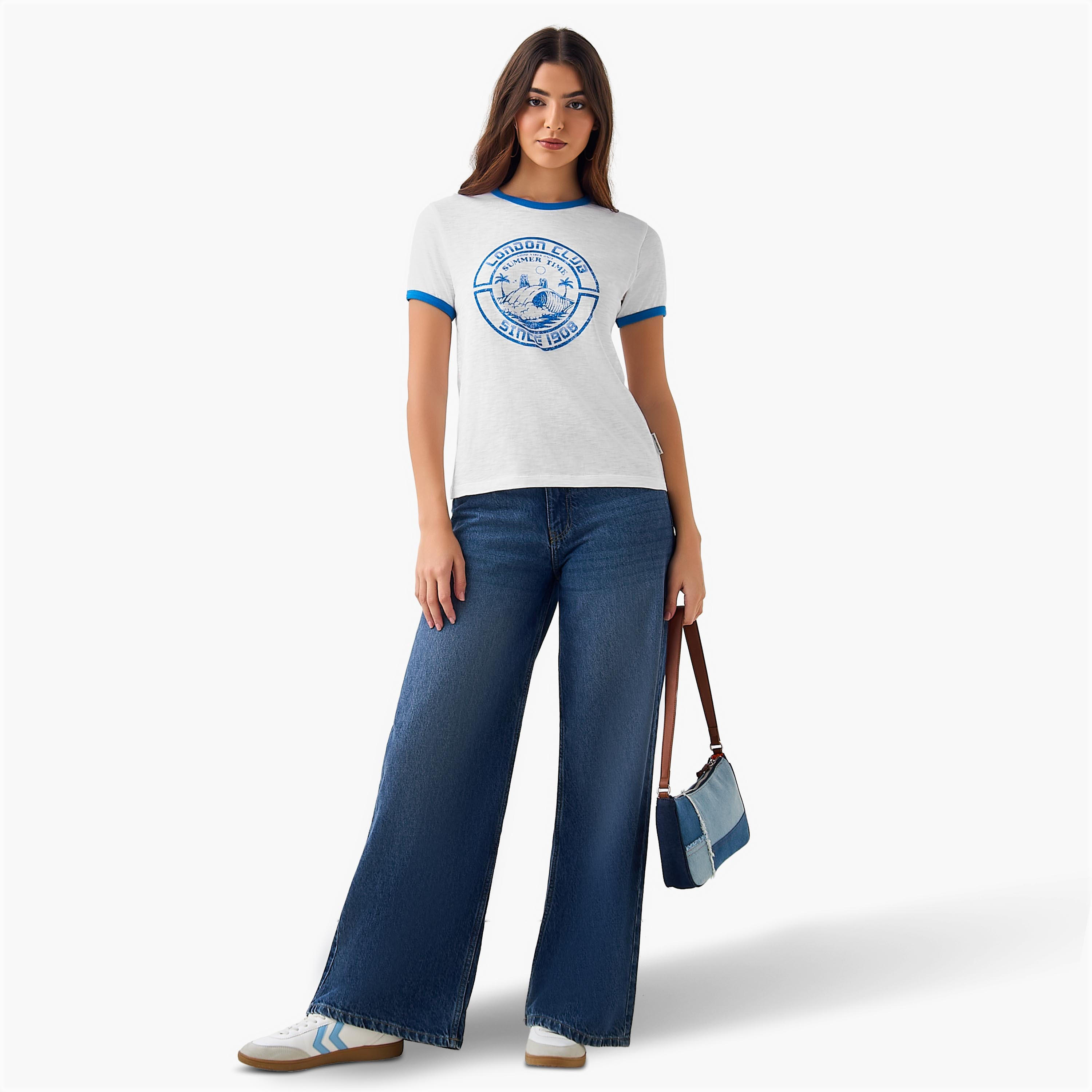 Lee Cooper Cotton T-shirt with Print-women-clothing-tshirts-image-6